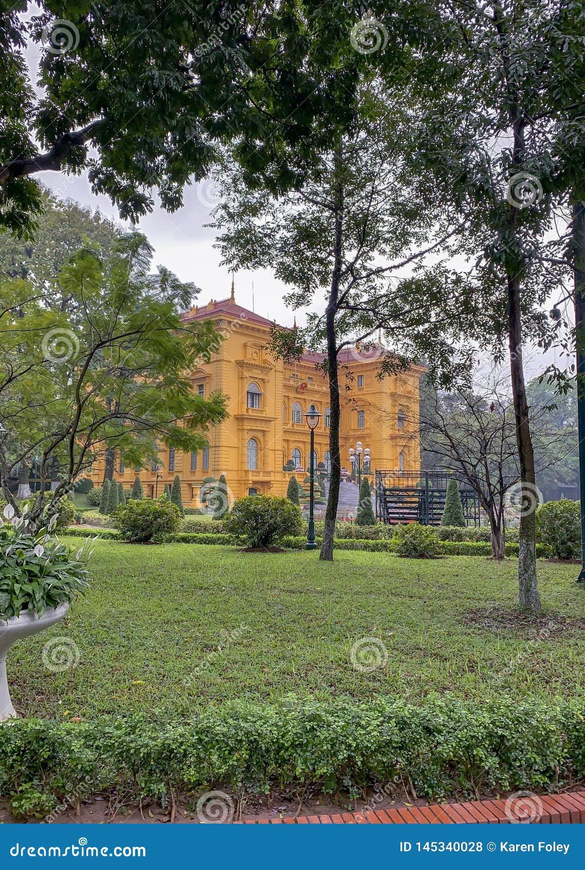 Exterior Of Presidential Palace At Ho Chi Minh Mausoleum Complex