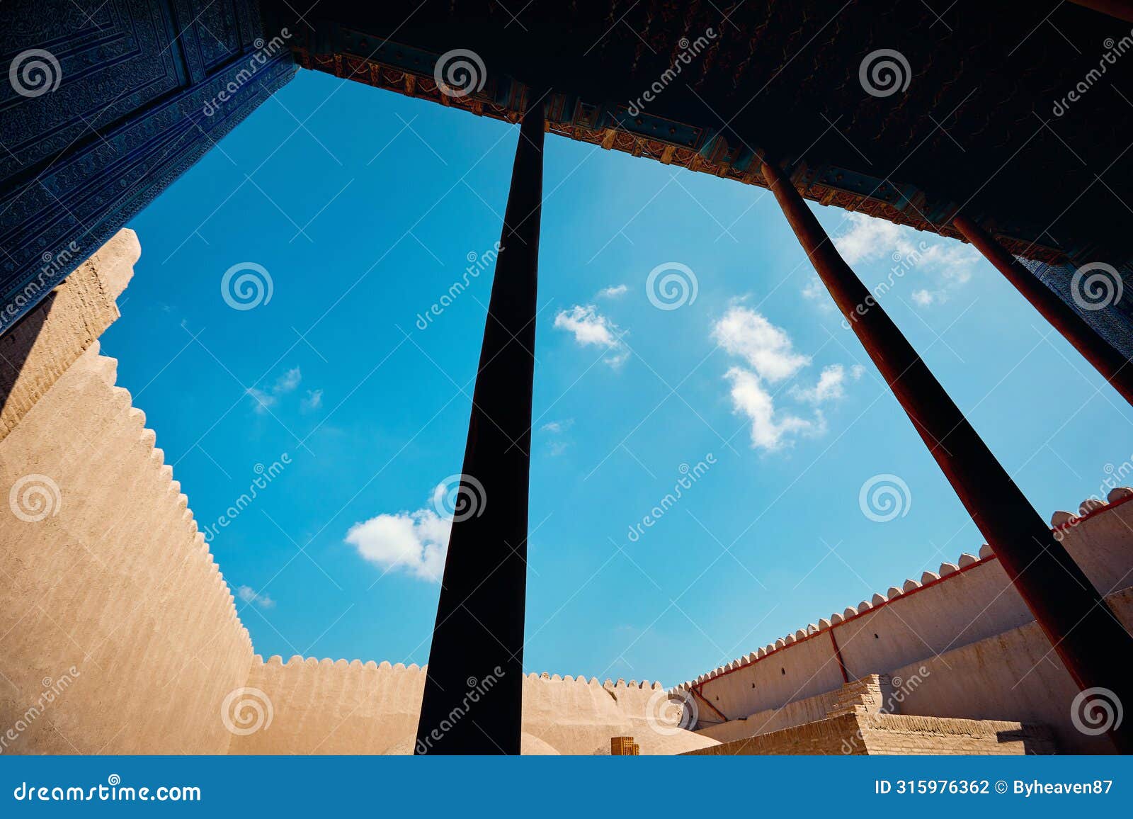 exterior of the summer palace in khiva