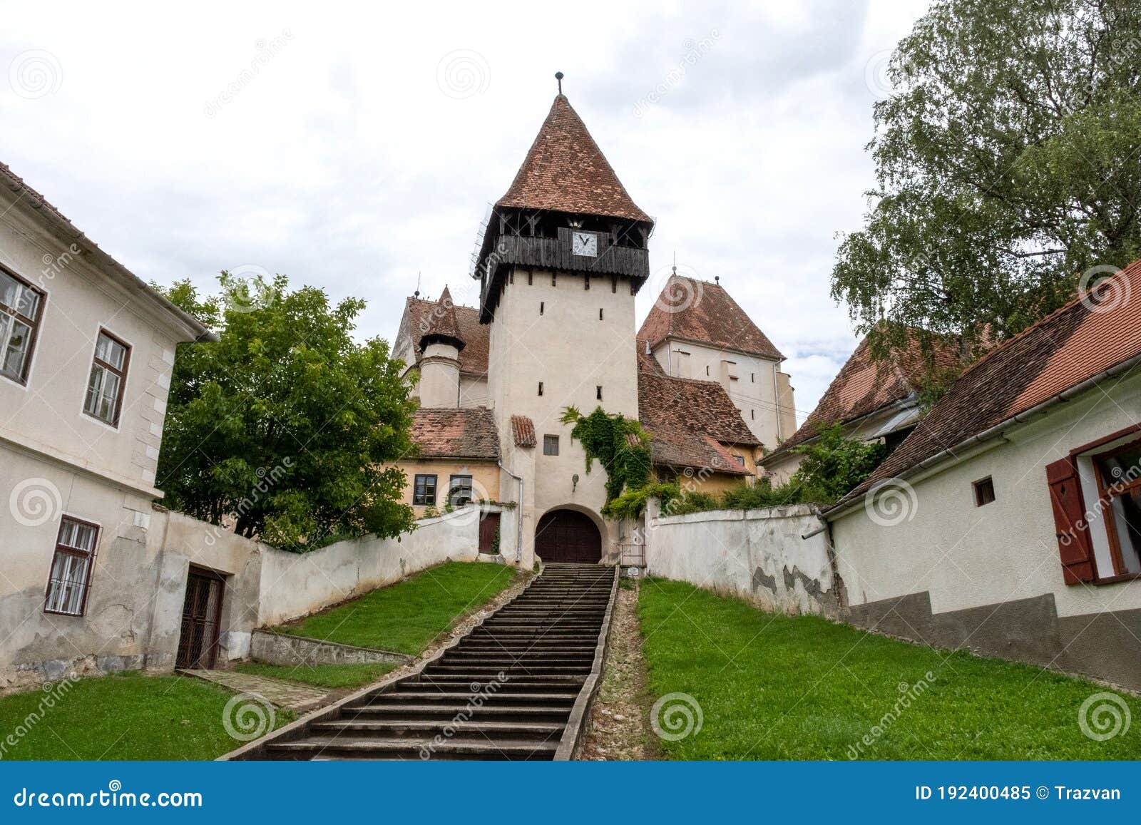 the fortified church from bazna, transylvania, romania