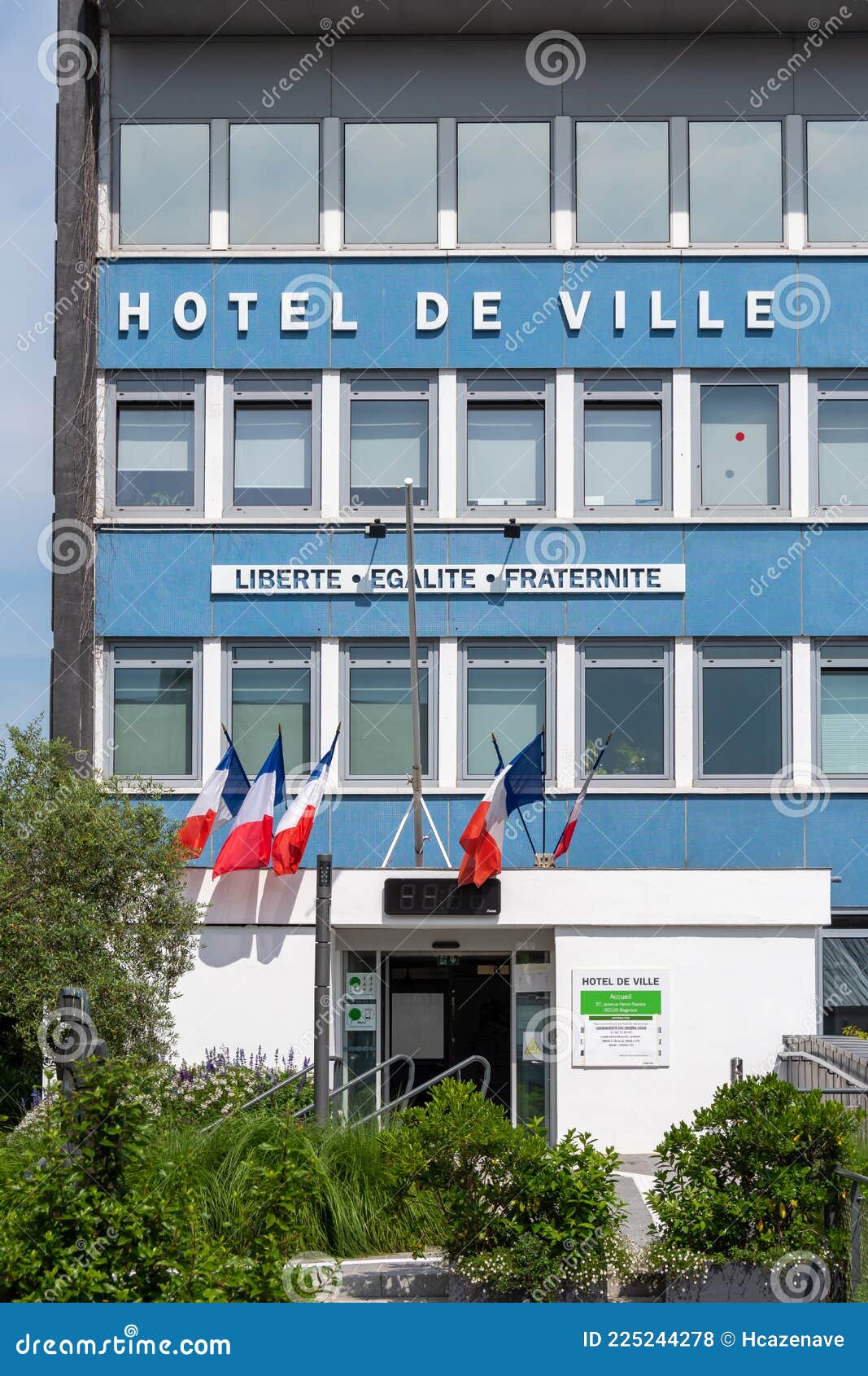 Exterior View of the City Hall of Bagneux, France Editorial Stock Photo