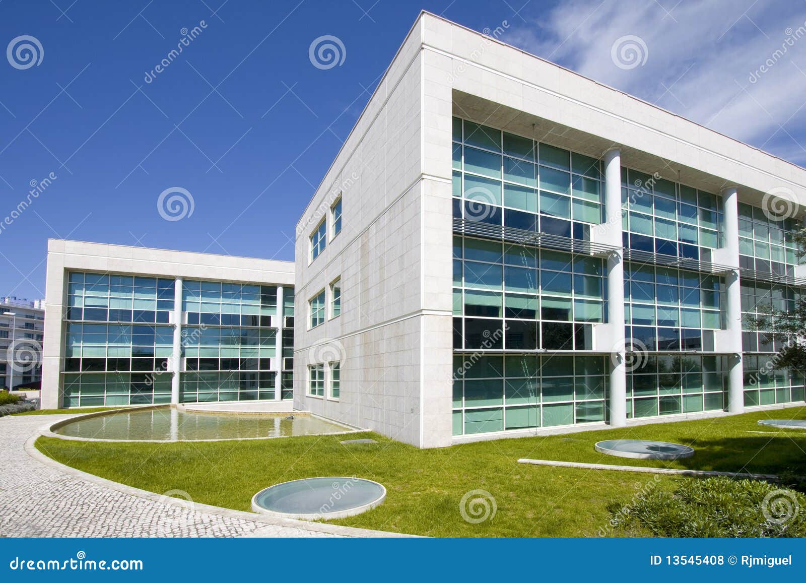 Exterior View of Downtown City Office Buildings Stock Photo Image of