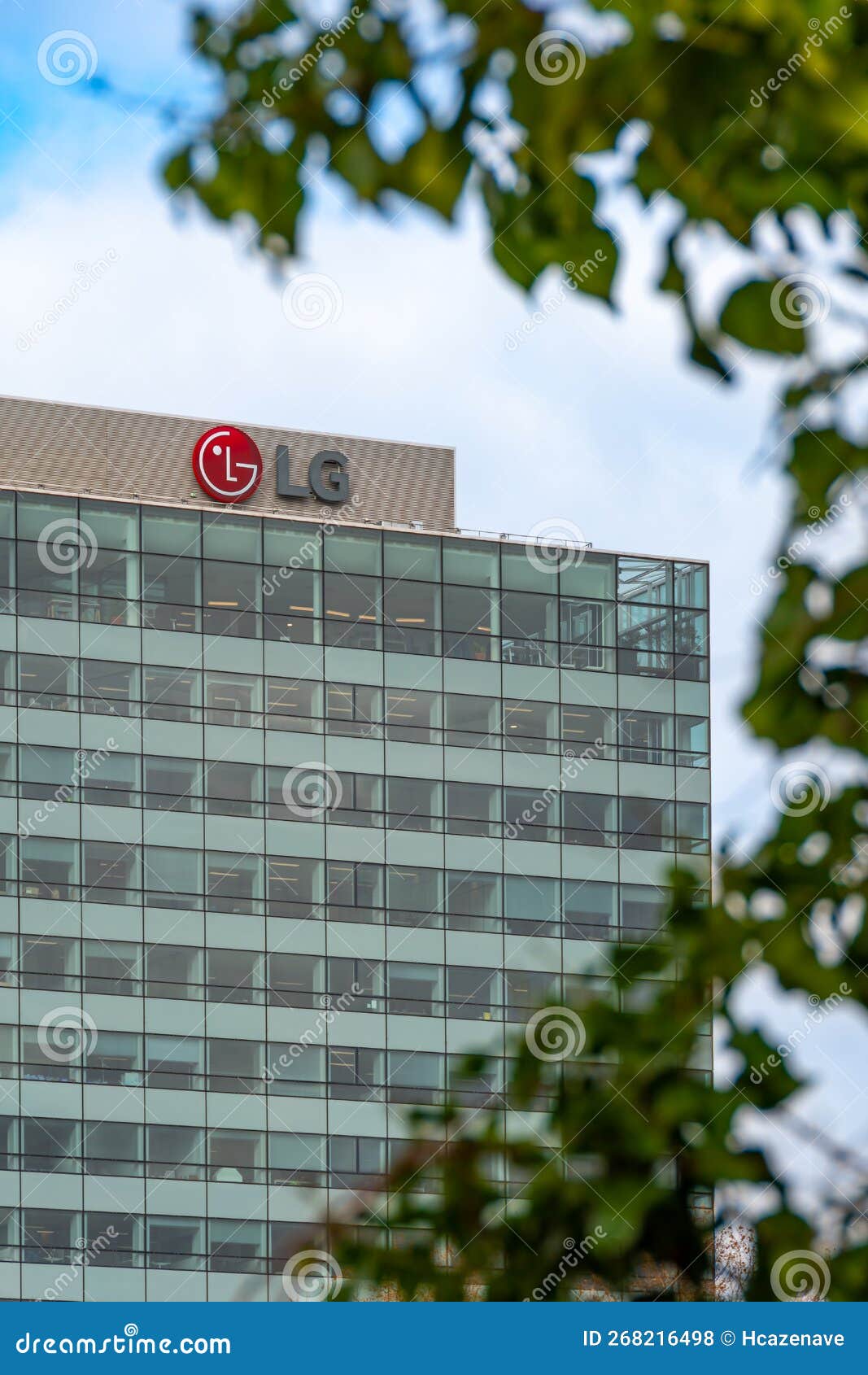 Exterior View of the Headquarters of LG Electronics France Editorial