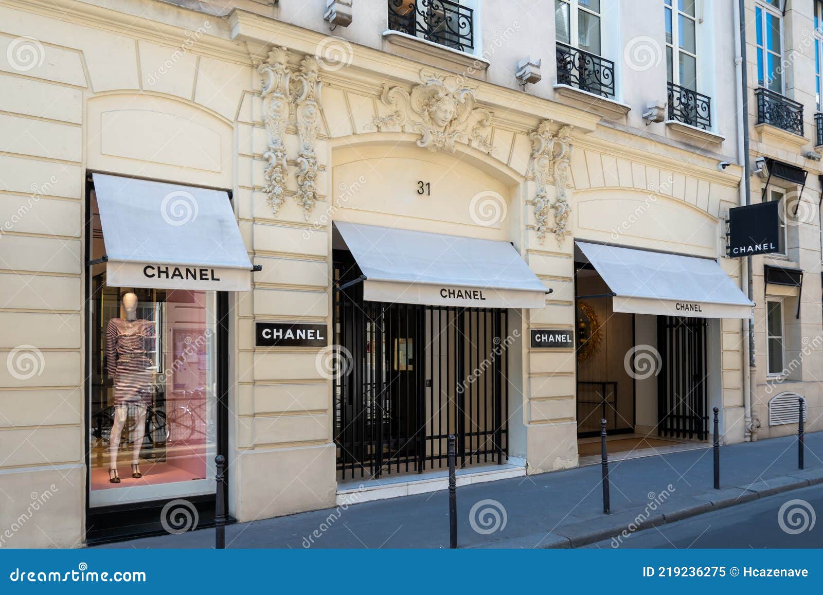 Exterior View of the Historic Chanel Store, Rue Cambon, Paris, France  Editorial Image - Image of chic, facade: 219236275