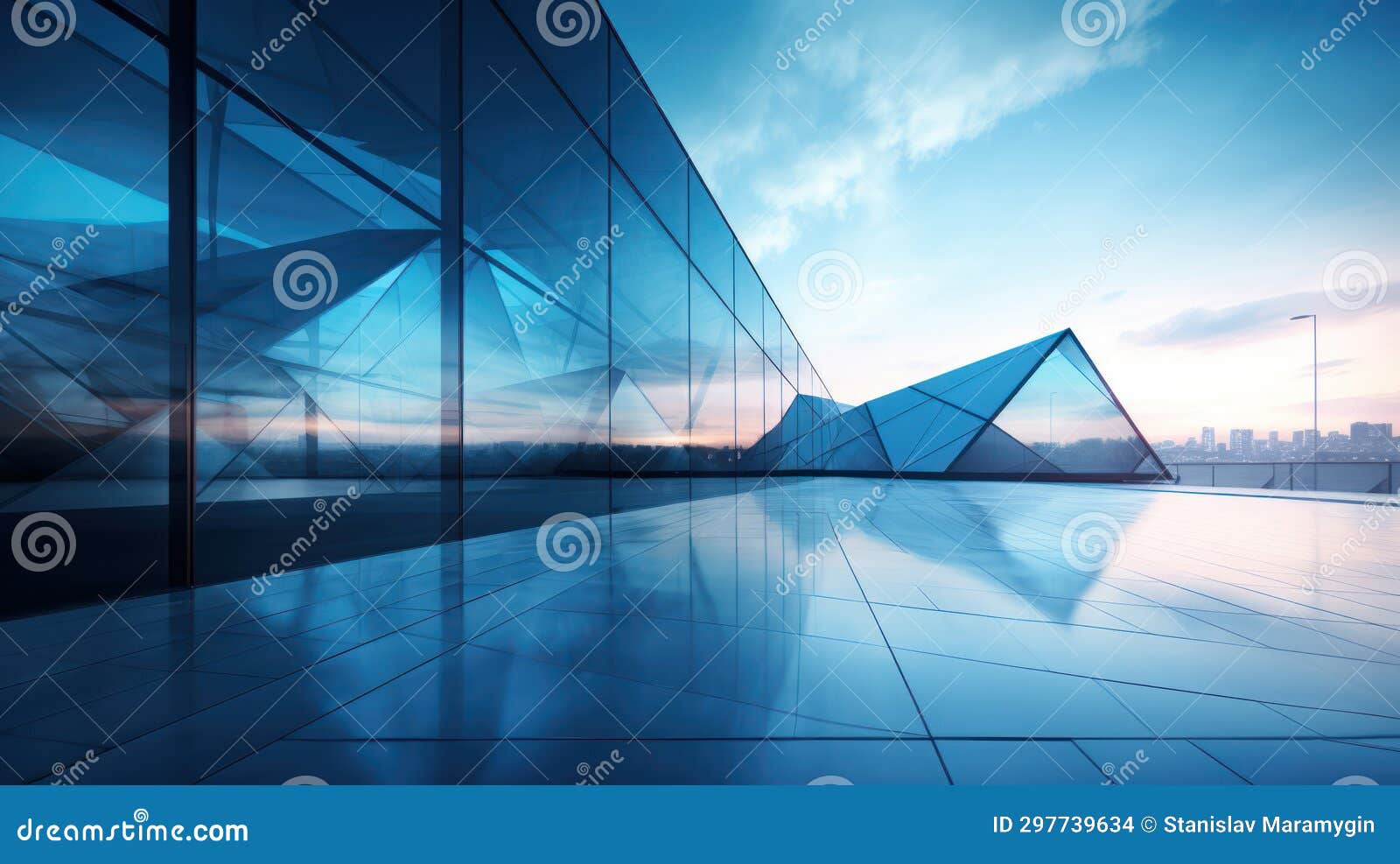 Modern Architecture Fragment with Geometric Pattern of Polygons and ...