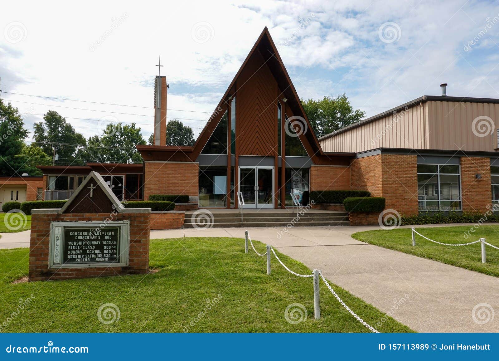 An Exterior View of a Small Midwestern Church on a Bright Sunny Summer ...