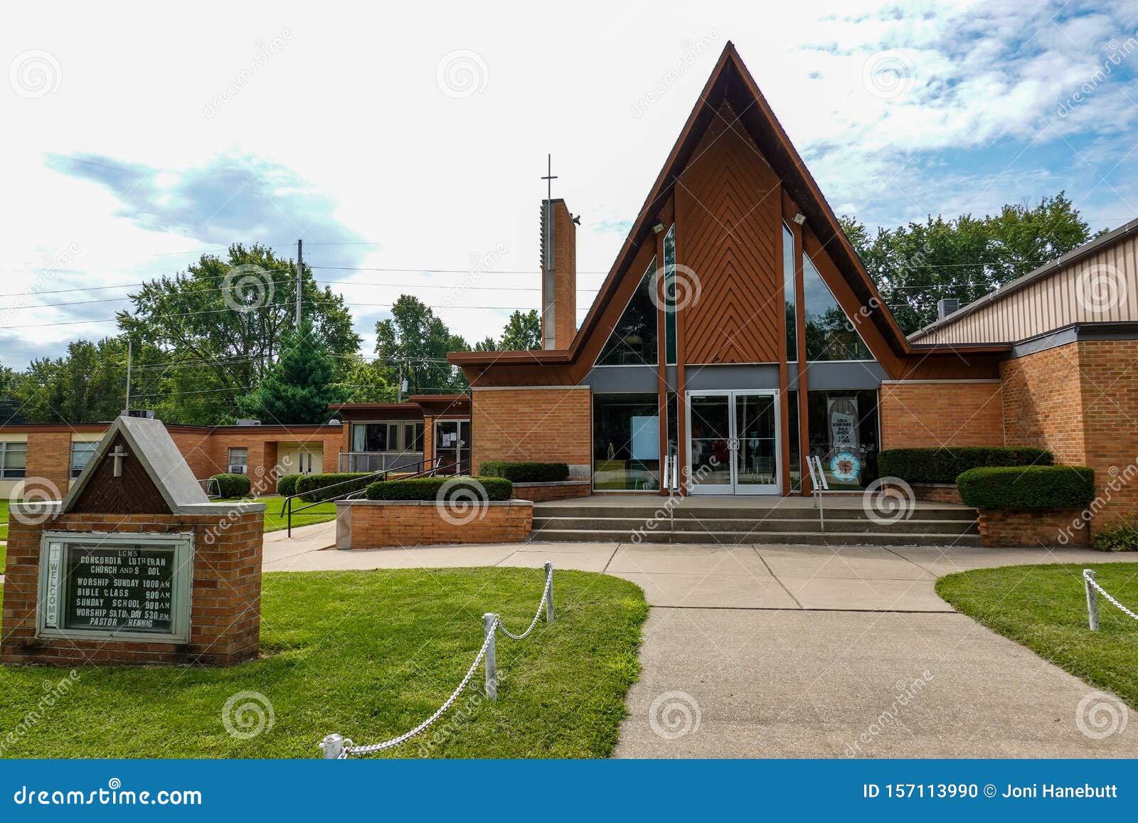 An Exterior View of a Small Midwestern Church on a Bright Sunny Summer ...