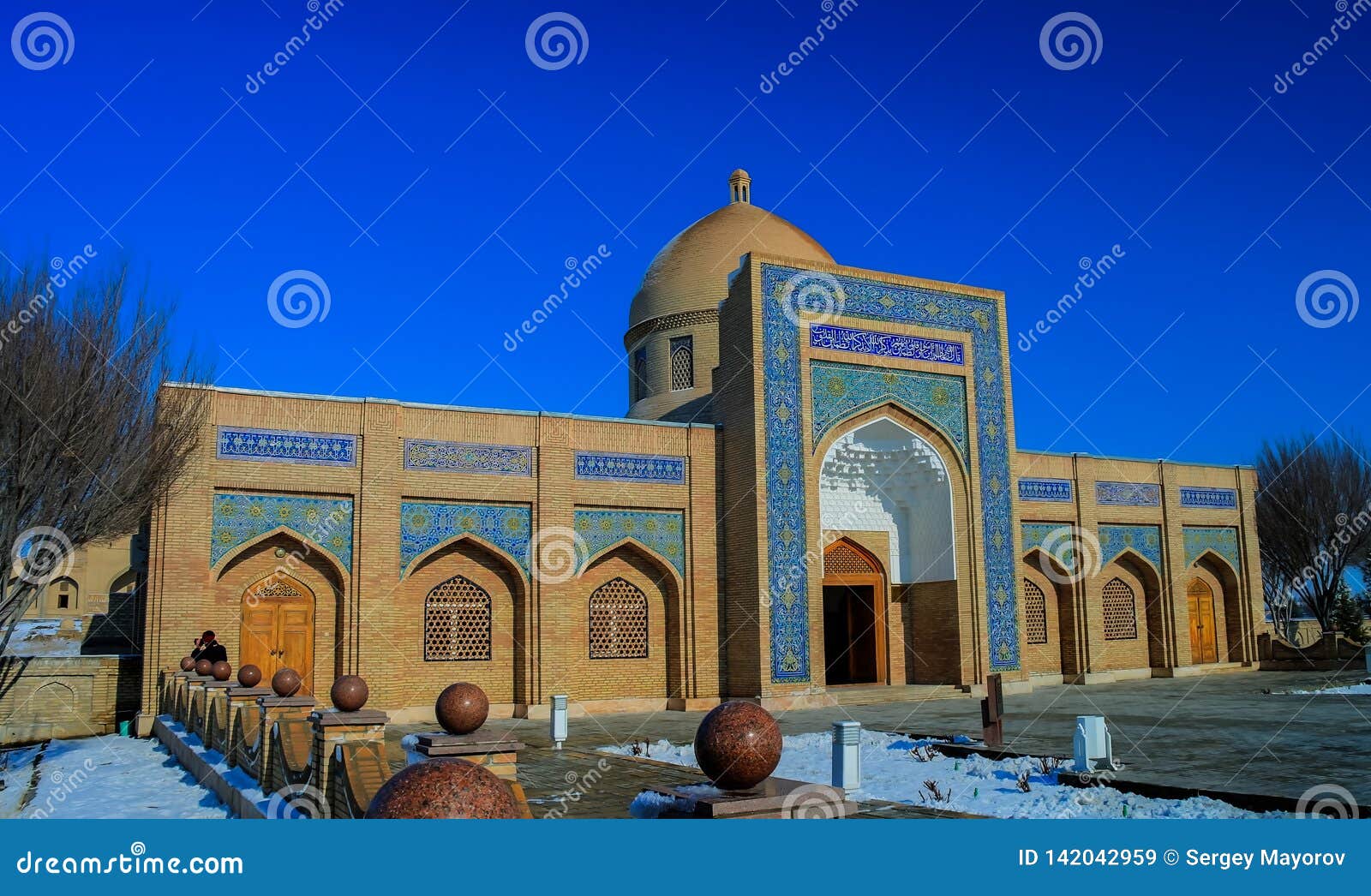 exterior view to baha-ud-din naqshband bokhari memorial complex near, bukhara, uzbekistan