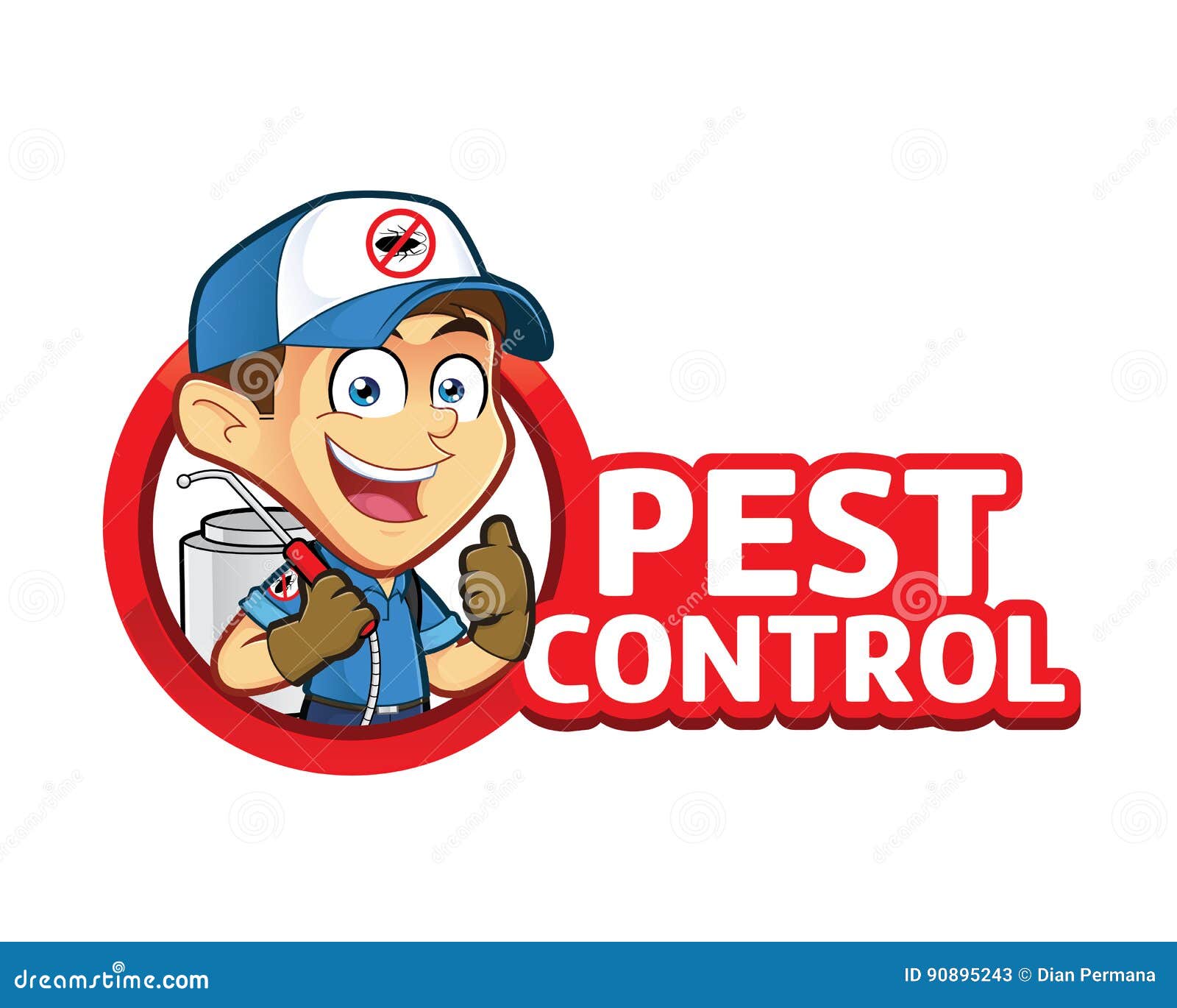 exterminator or pest control with logo