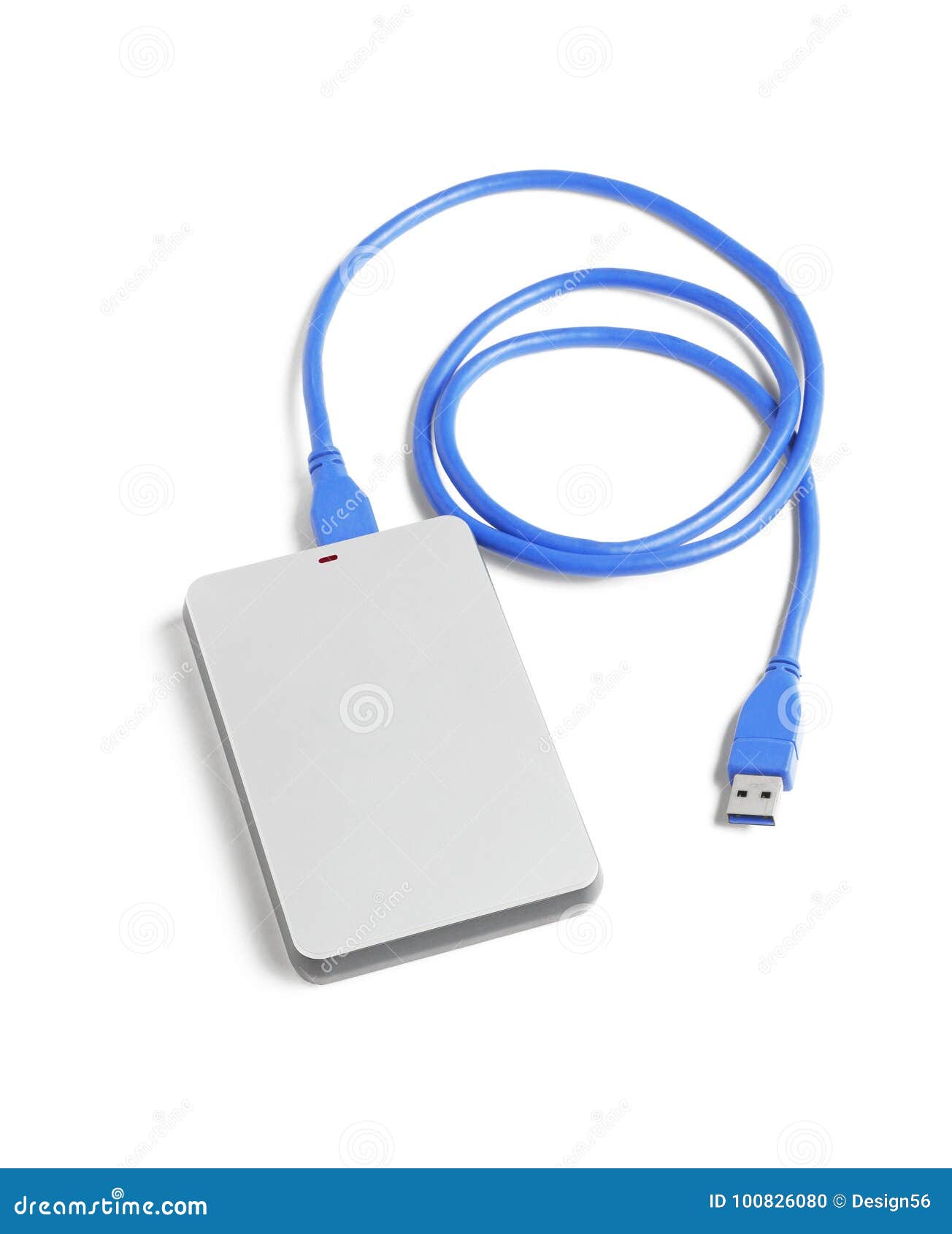 External Hard Disk and USB Cable Stock Photo Image of isolated