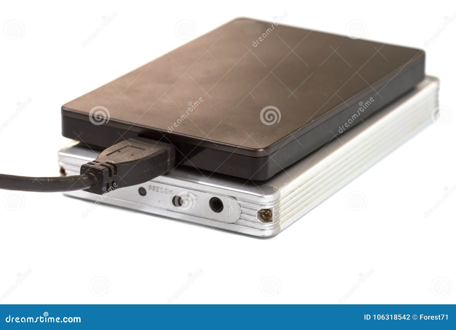 External Hard Drive with Usb Cable Stock Photo Image of memory, media