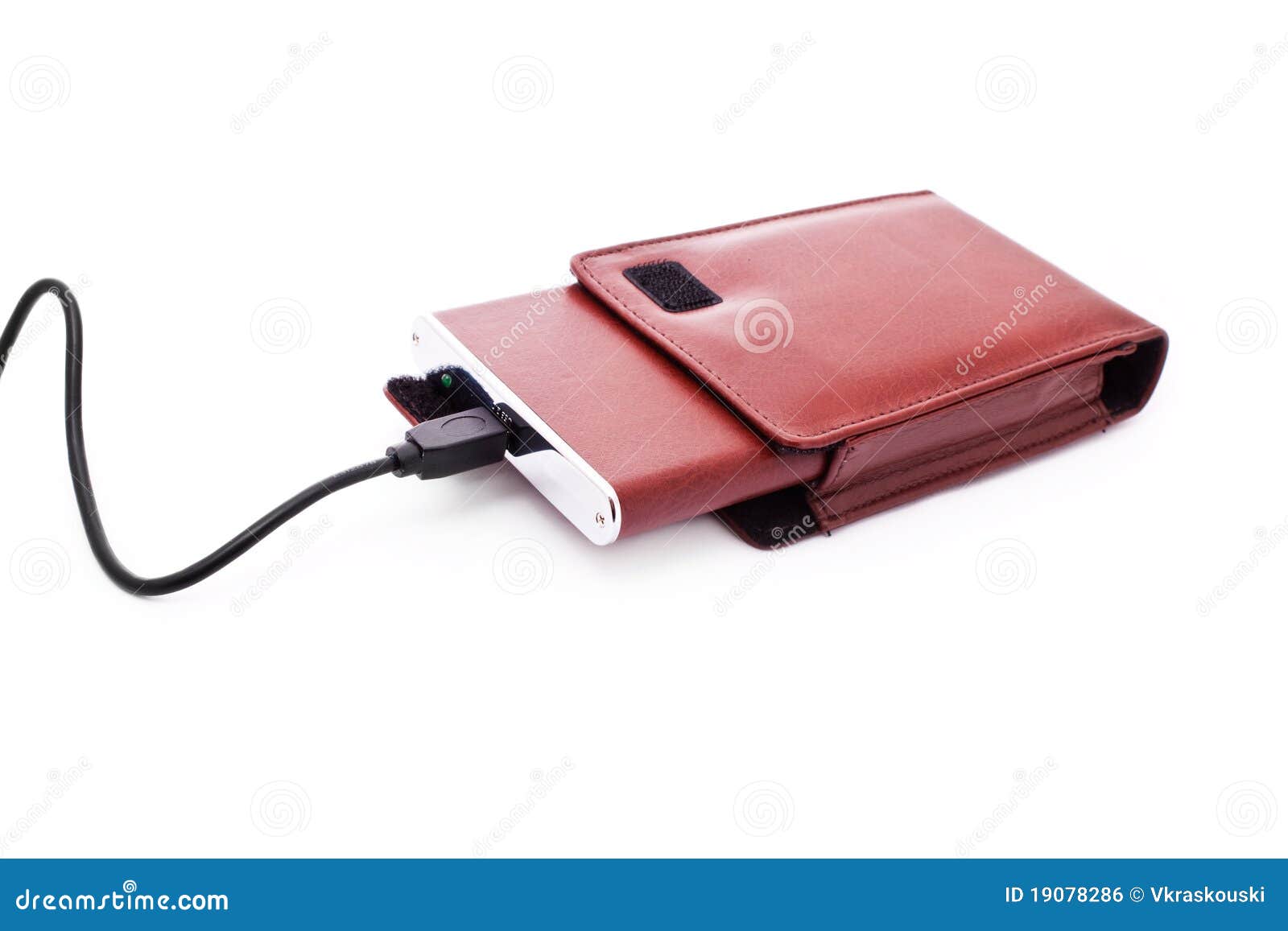 External Hdd In Leather Case Stock Photo Image of drive, disc 19078286