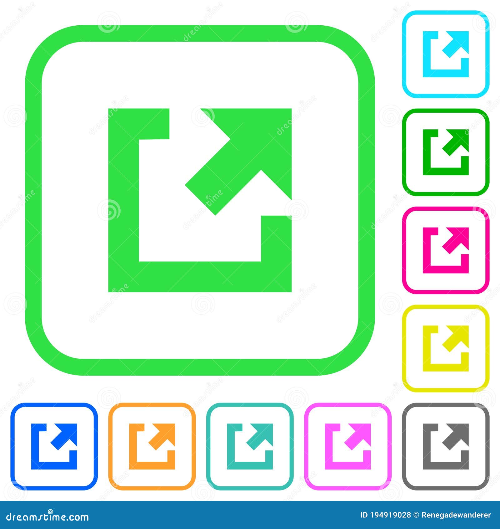 external link vivid colored flat icons