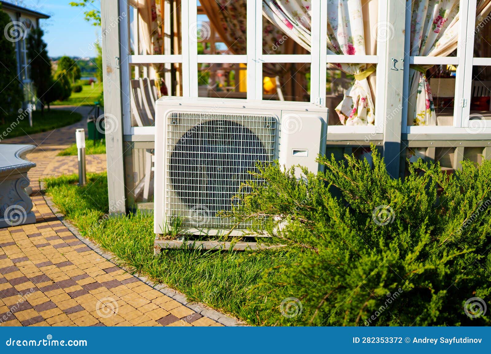 The External Unit of the Air Conditioner for Cooling the Air in the
