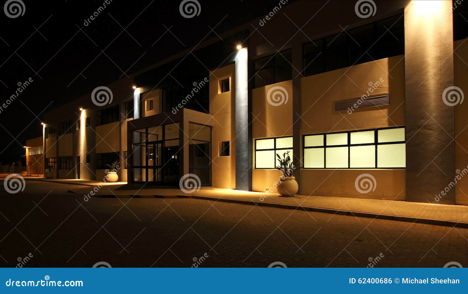 warehouse outside night