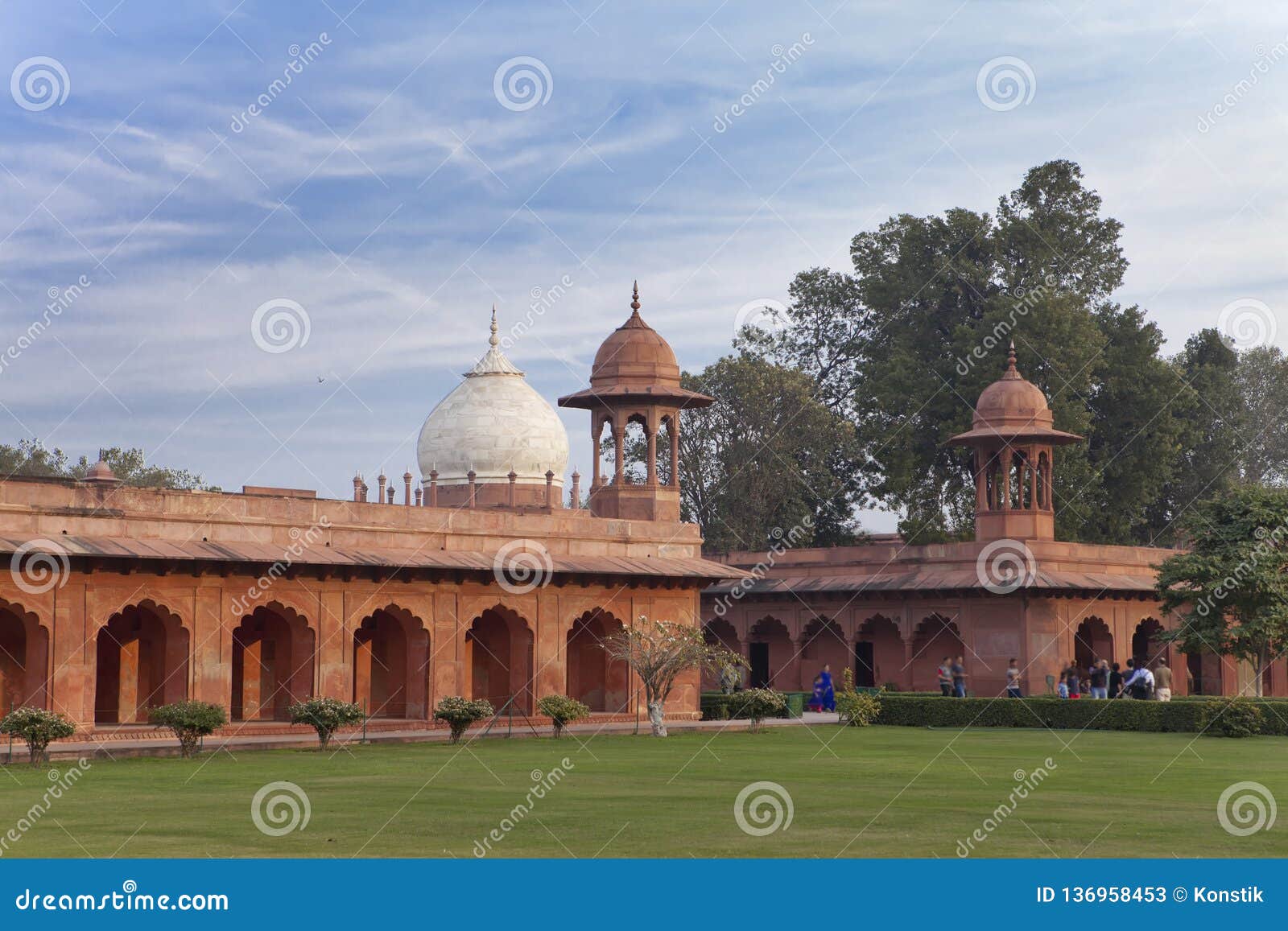 External Wall Of The Taj Mahal Complex India Stock Image Image Of