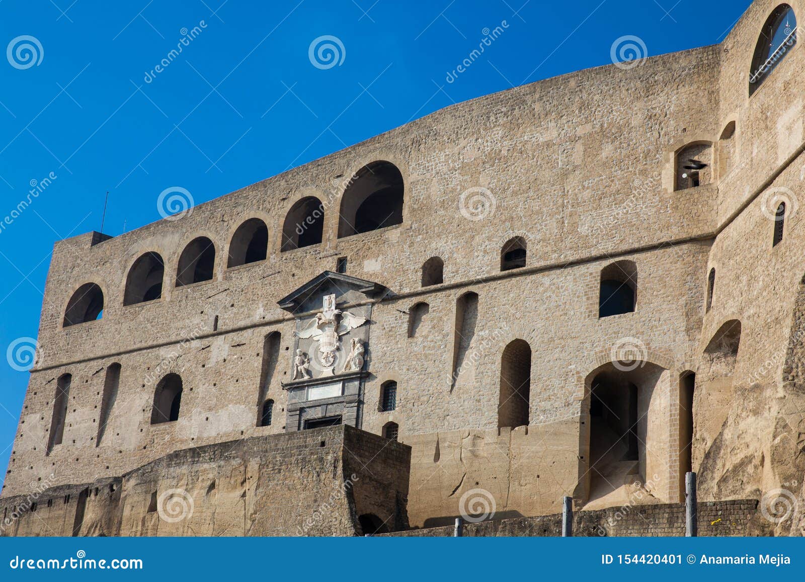 External Walls of the Castel Sant Elmo in Naples Built on 1537 Stock