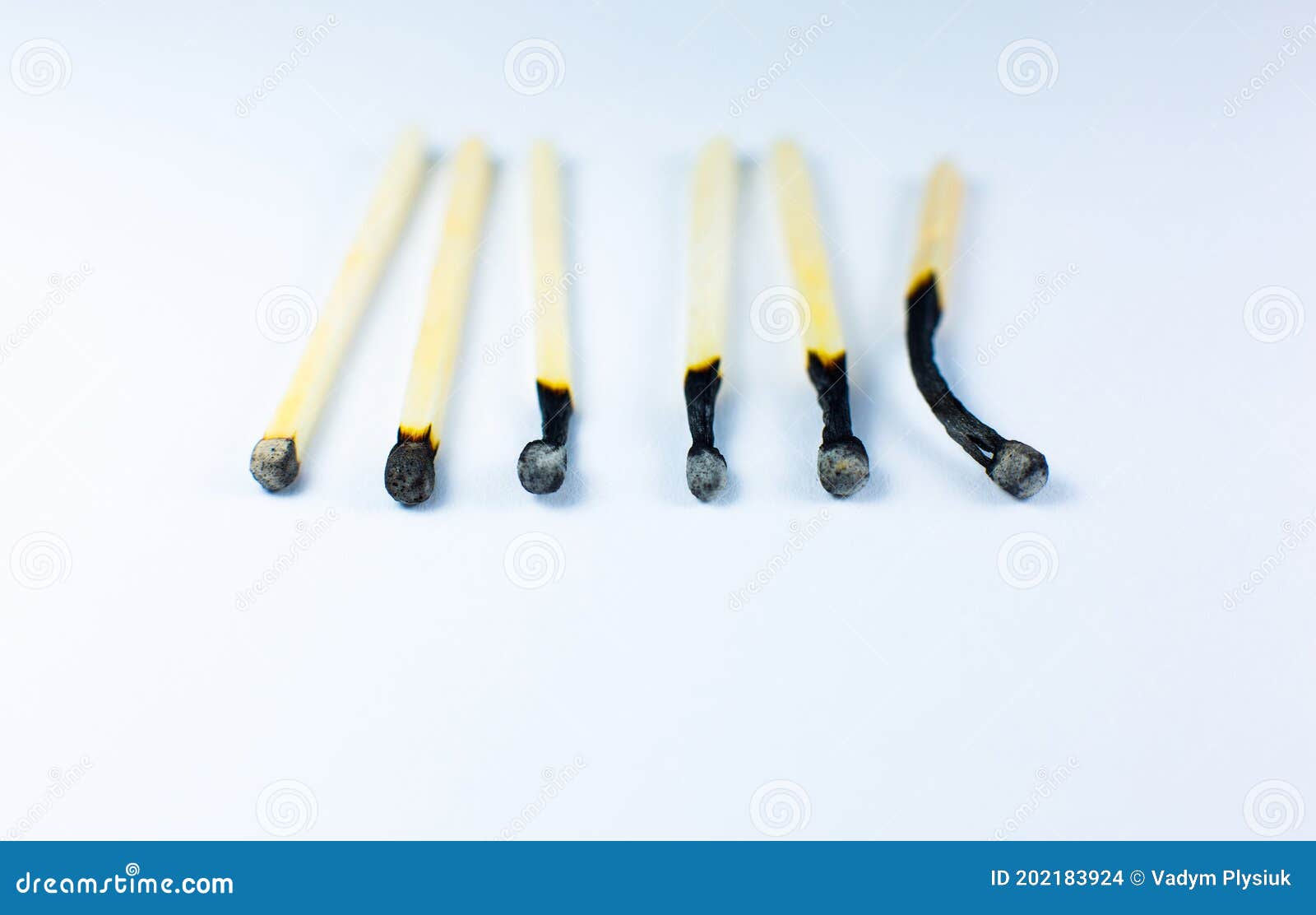 An Extinct Match On A Black Background. Smoke From Matches On A Dark