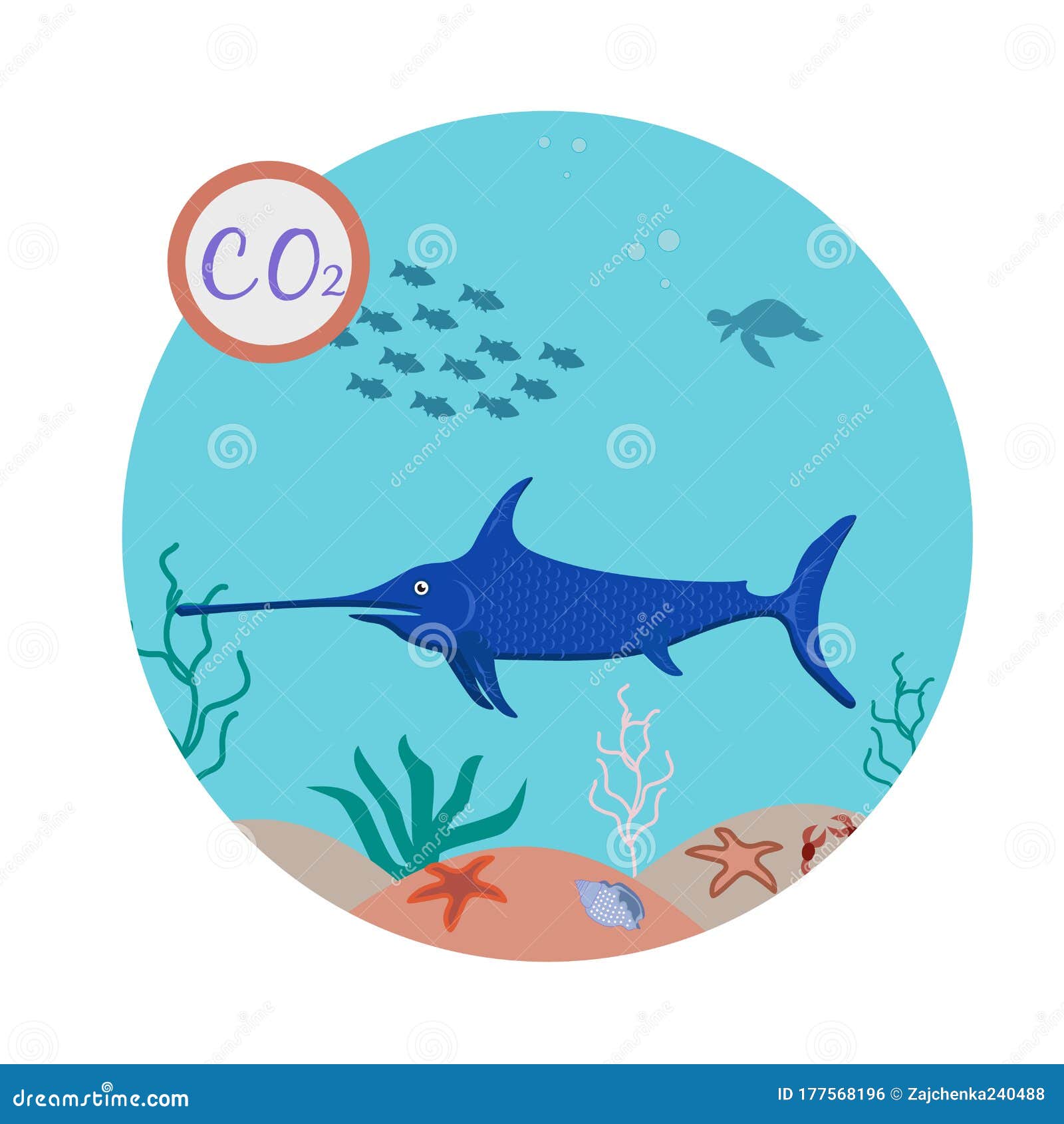 The Extinction of Rare Species of Fish and Marine Animals, the Problem of  Urbanization. Biological Impact Stock Illustration - Illustration of  background, concept: 177568196