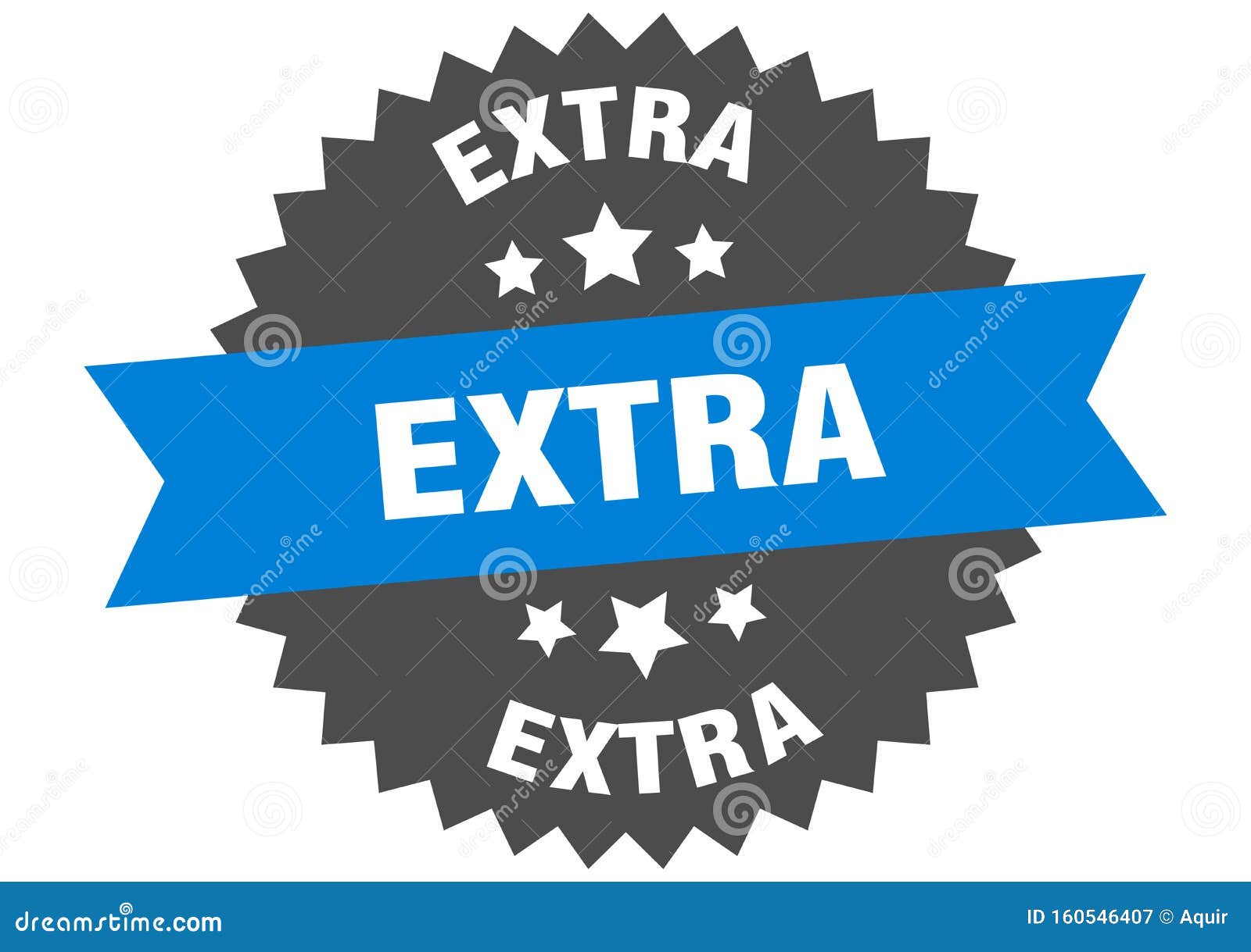 Extra stock vector. Illustration of badge, black, seal 160546407