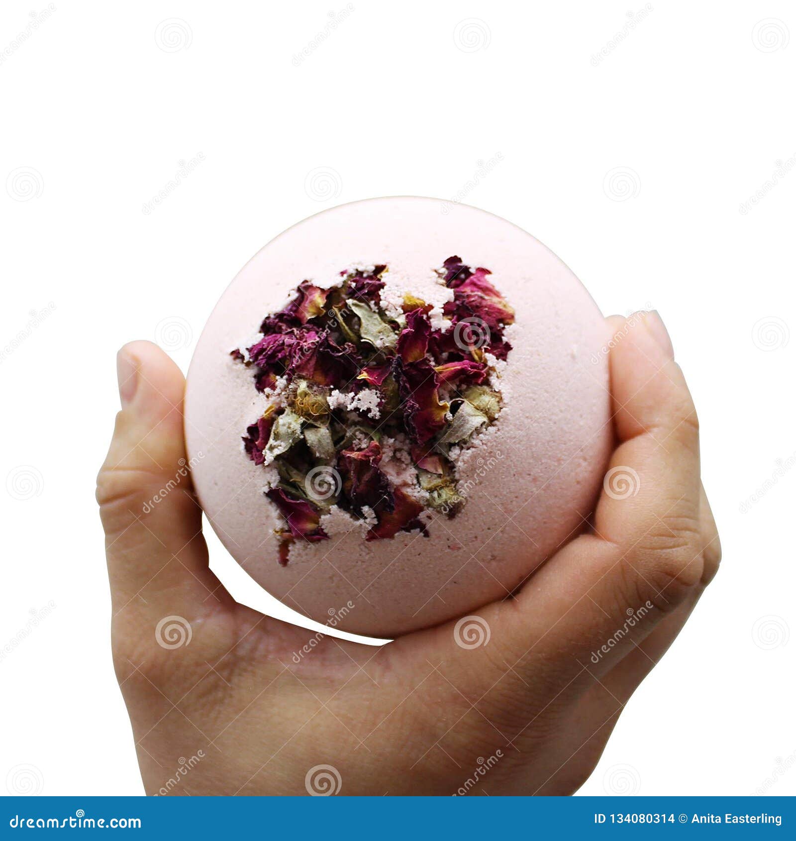 Rose petal bath bomb stock photo. Image of bomb, rose - 134080314