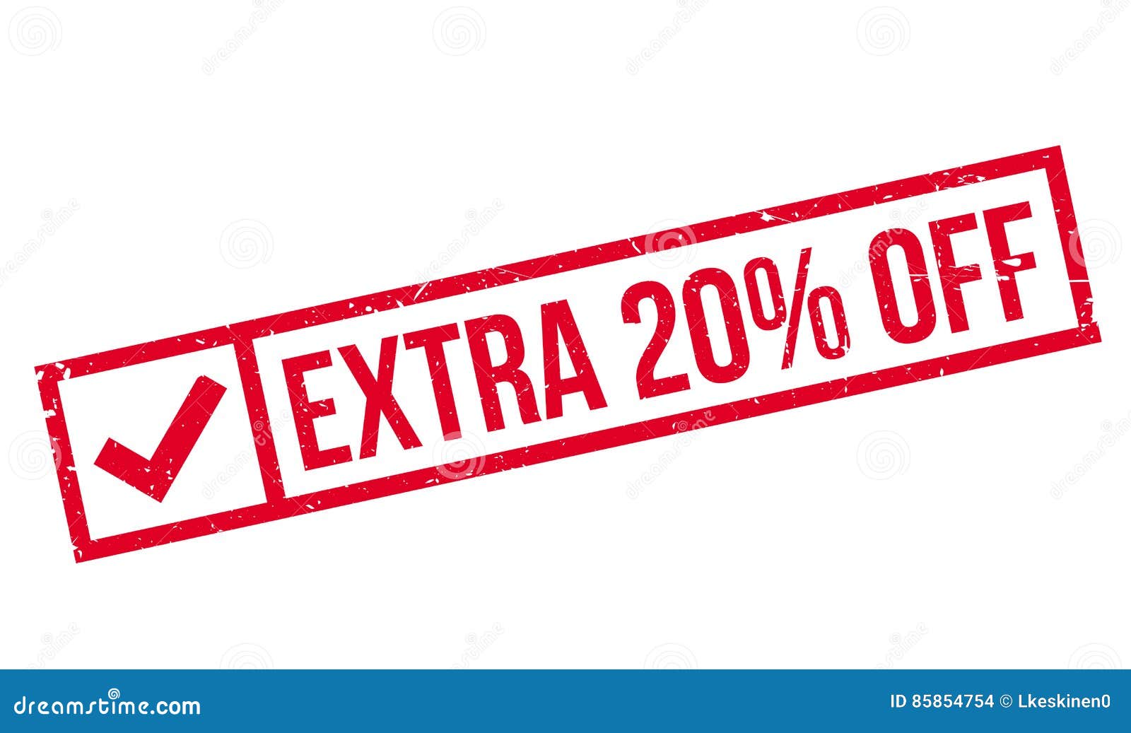 extra 20 off rubber stamp