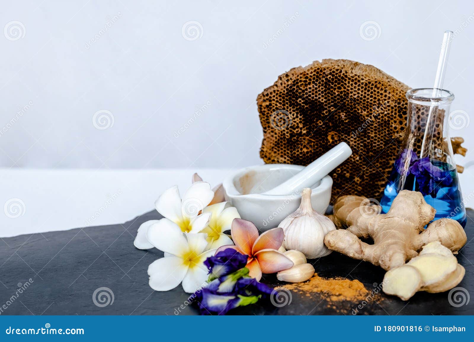 Extraction of Ginger and Garlic To Make Herbal Medicine Stock Photo Image of food, nutrition