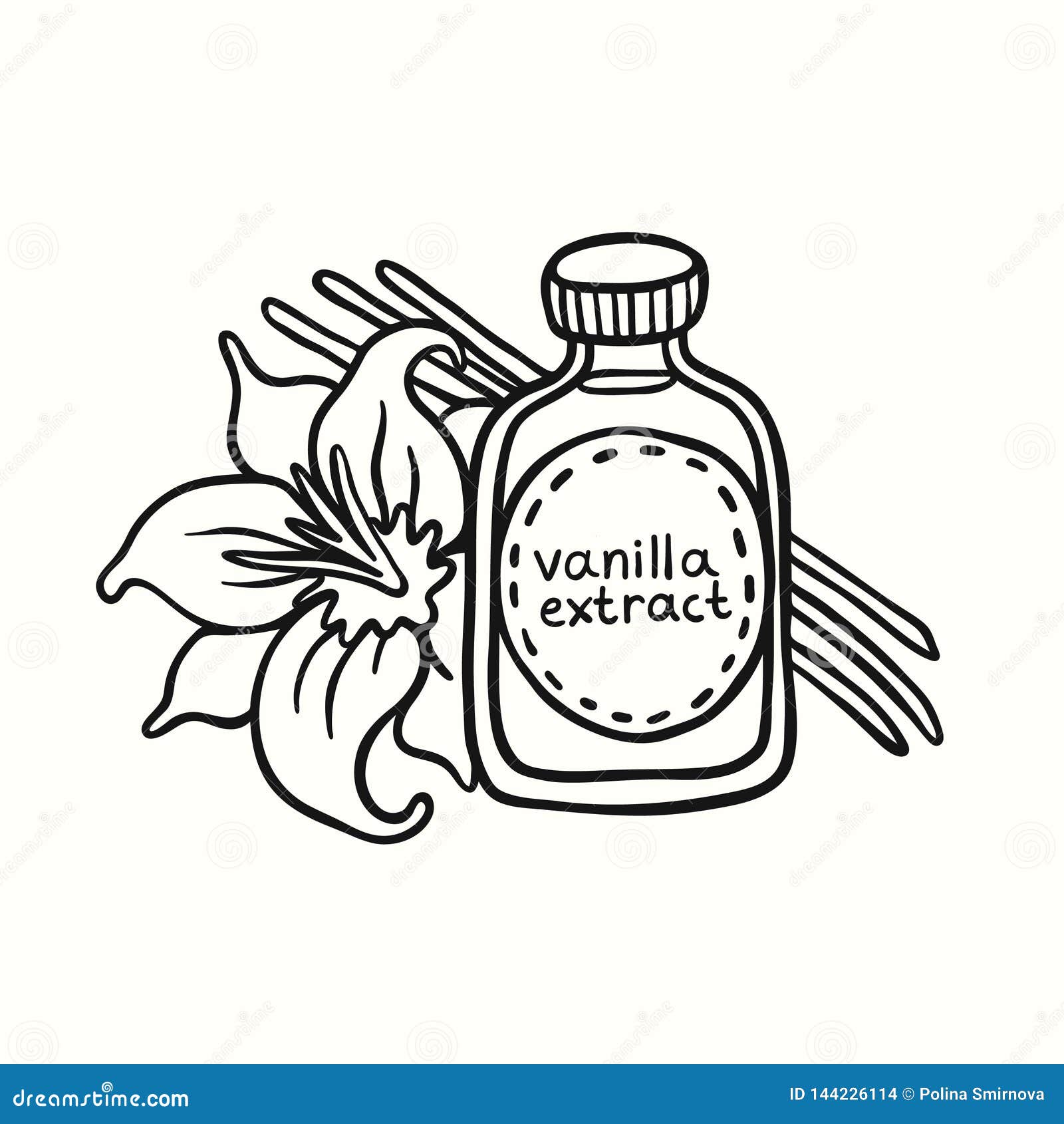 wallpapers Imagenes De Vainilla Para Colorear doodle en frasco con fondo blanco