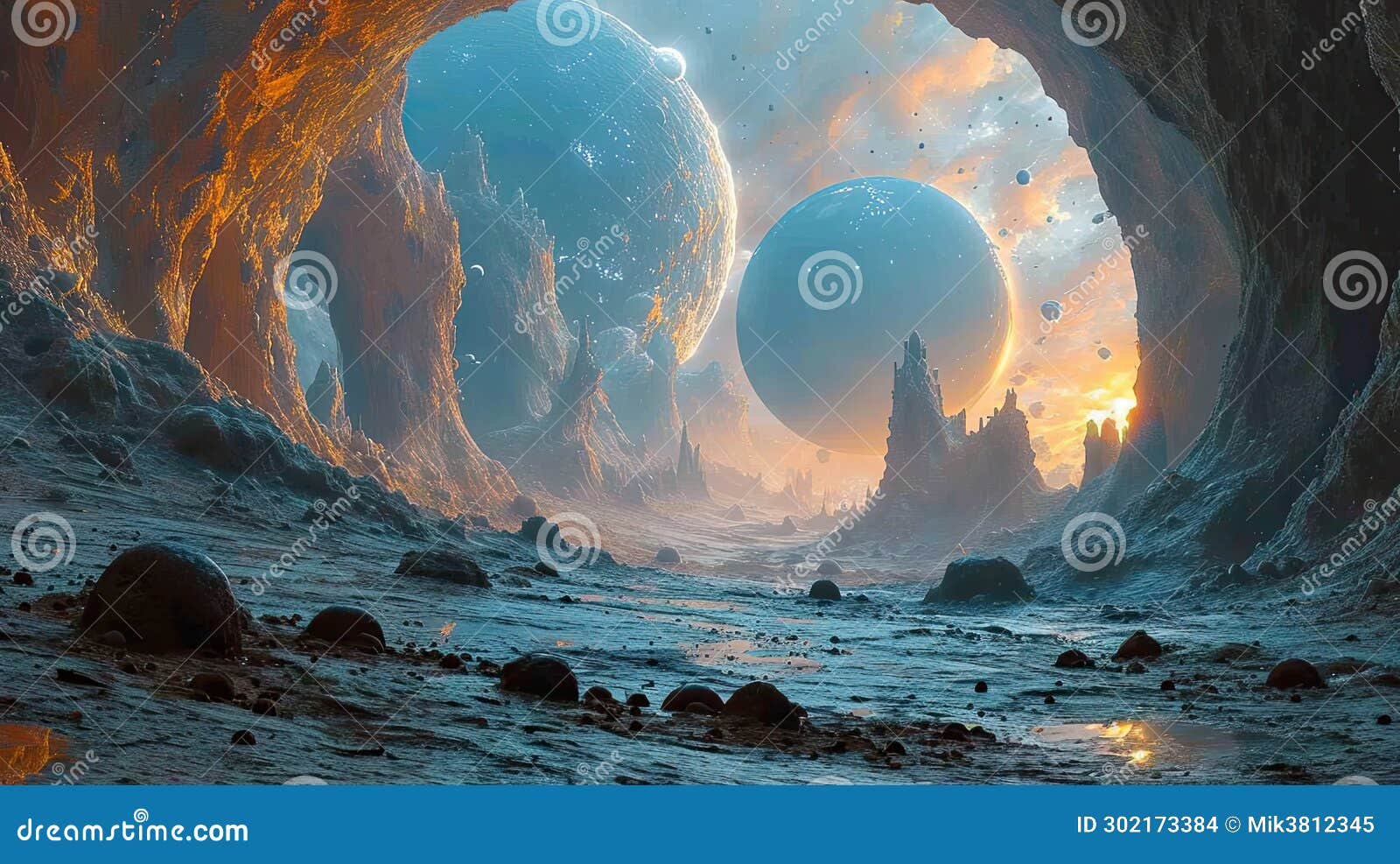 extrange planet concept.