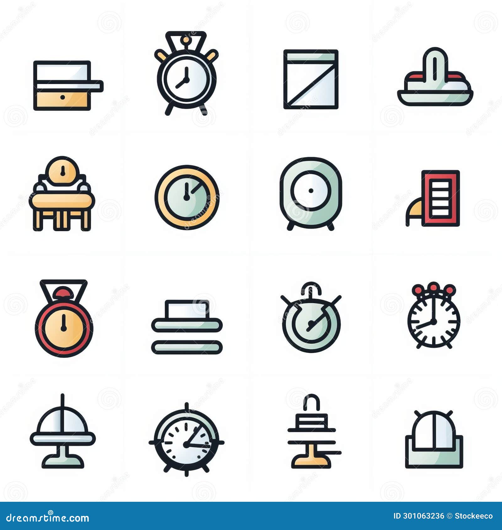 extravagant clockpunk hotel icons in goblin academia style