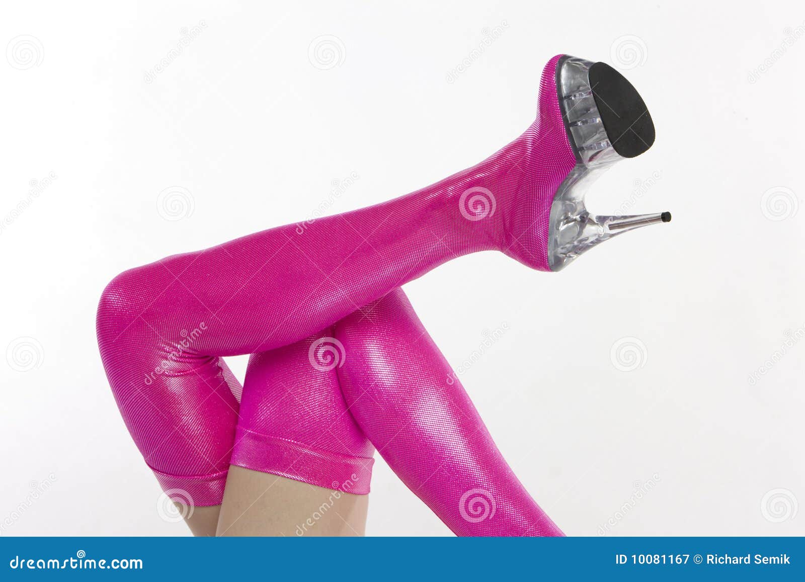 extravagant pink boots