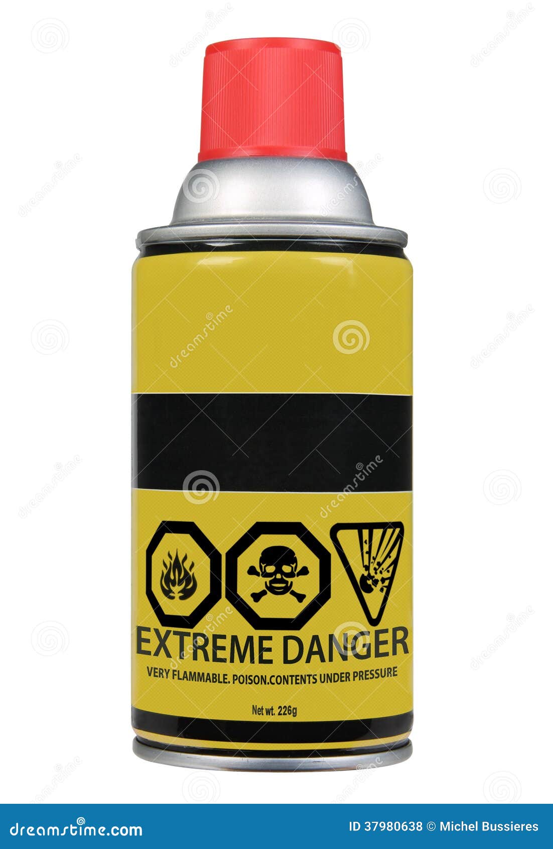 Extreme danger spray can stock photo. Image of poison 37980638