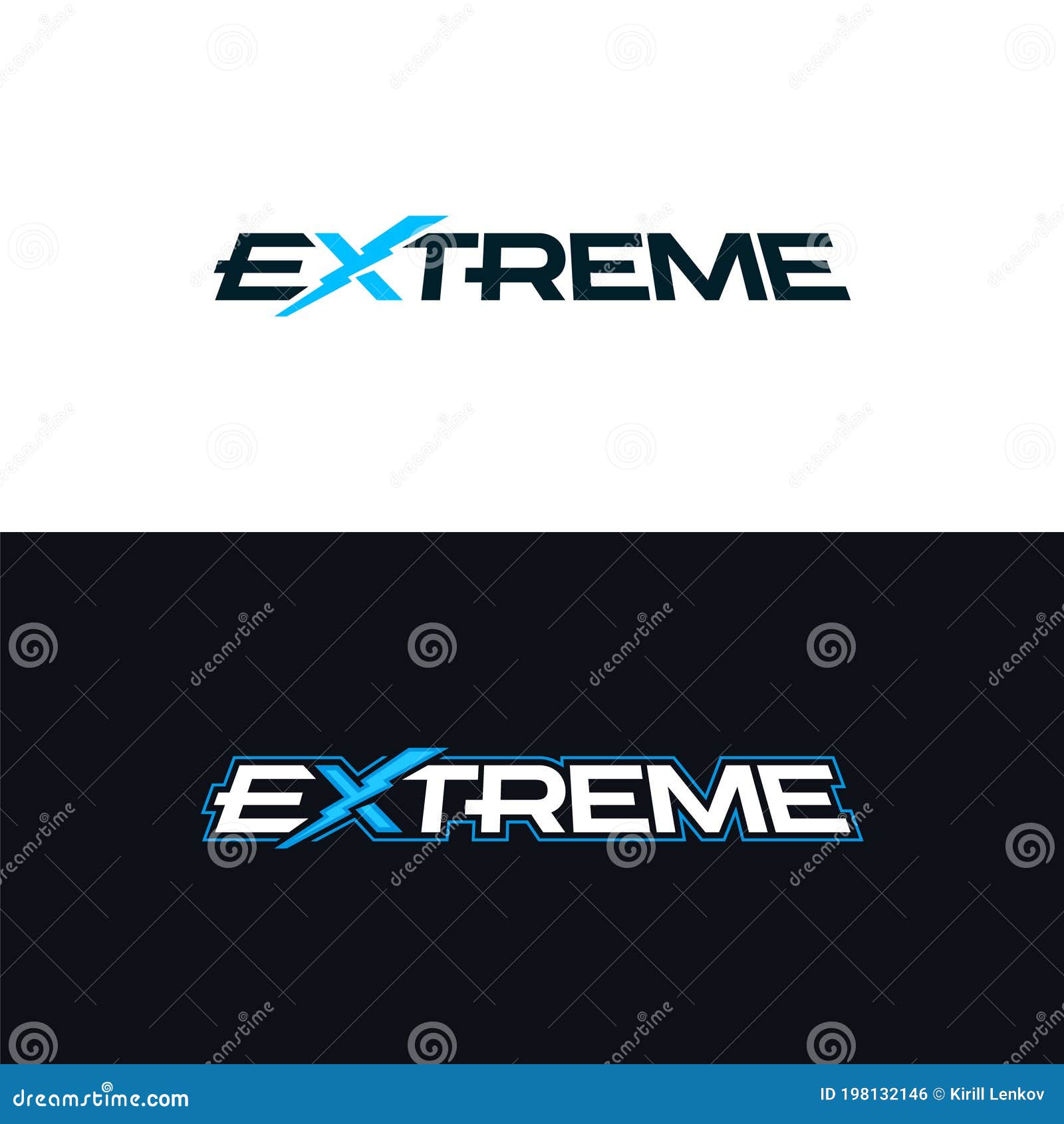 extreme logo. logotype with the word extreme.  