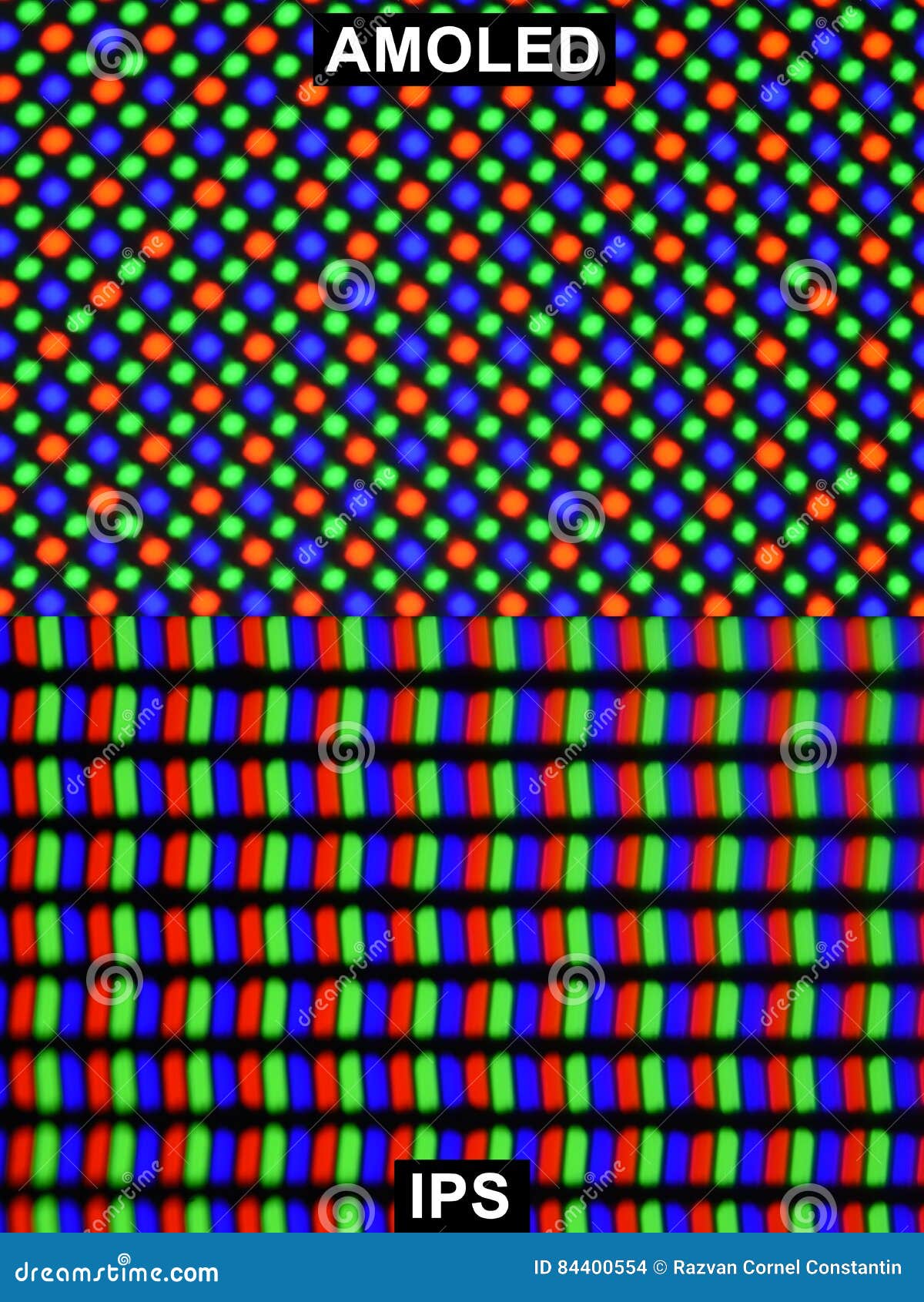 extreme magnification - rgb, ips and amoled screen comparison at 10x