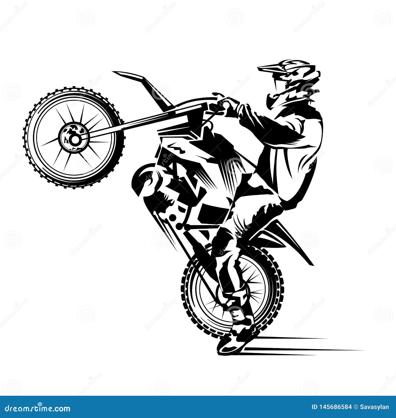 Motocross Rider Jump Cartoon Vector | CartoonDealer.com #10033139