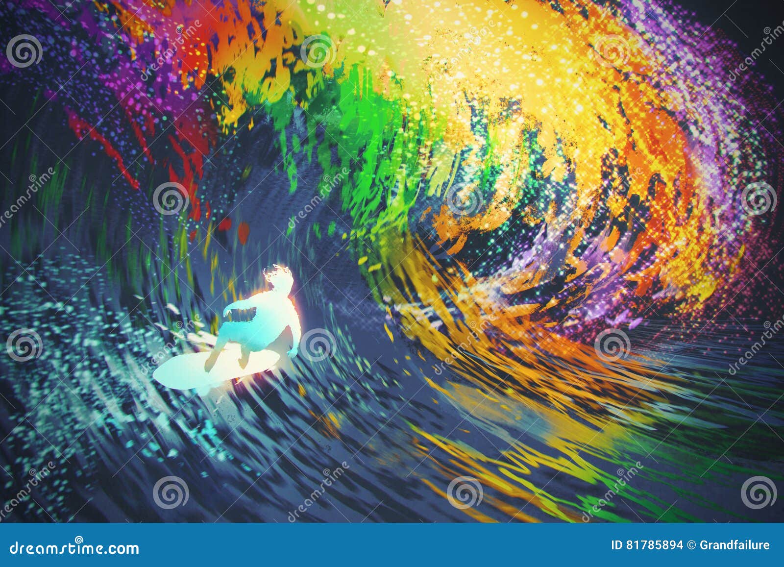 colorful wave surfers puffy colorful wave surfers puffy