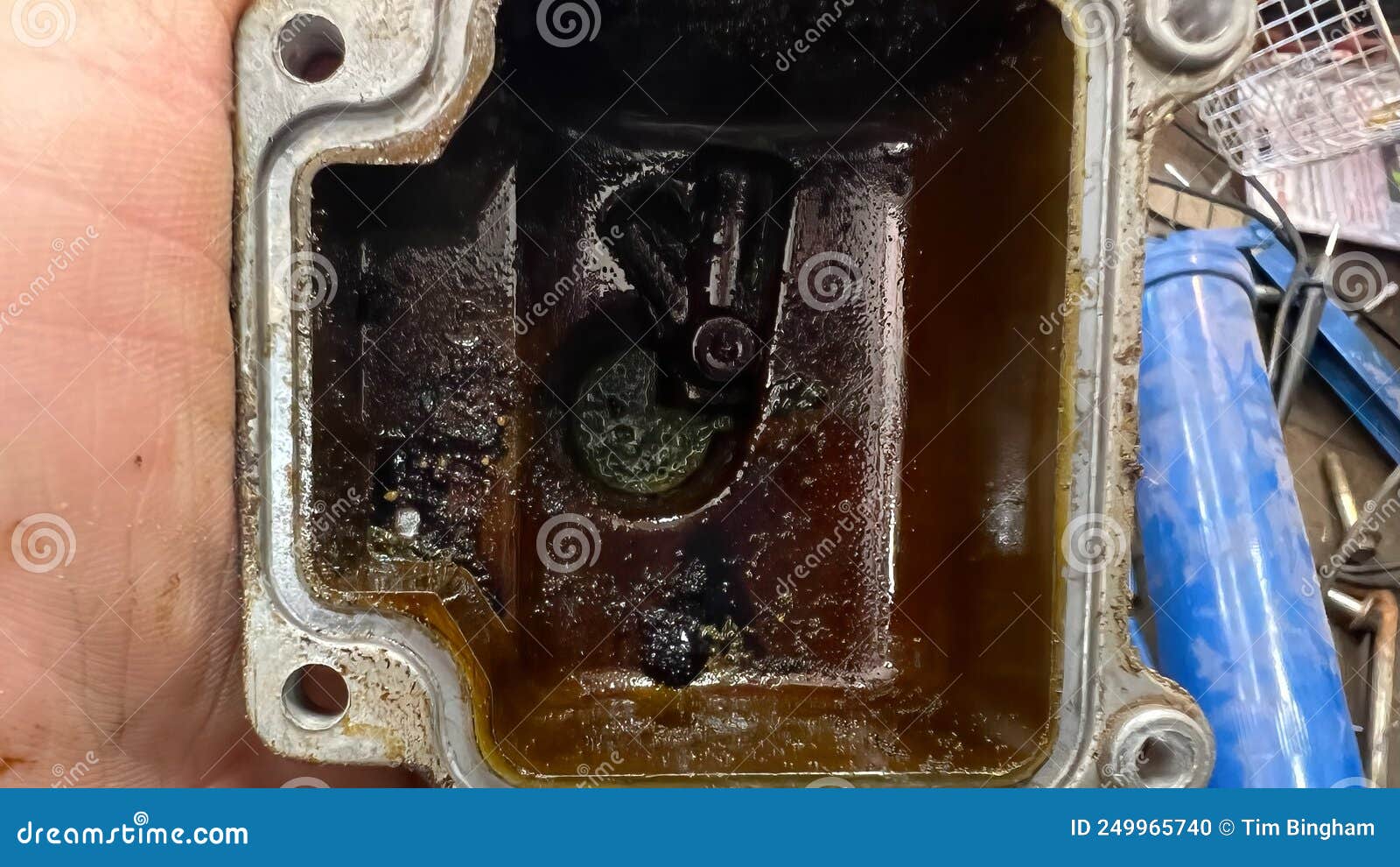 Extreme Varnish Build Up Inside Carburetor Stock Photo Image of brown