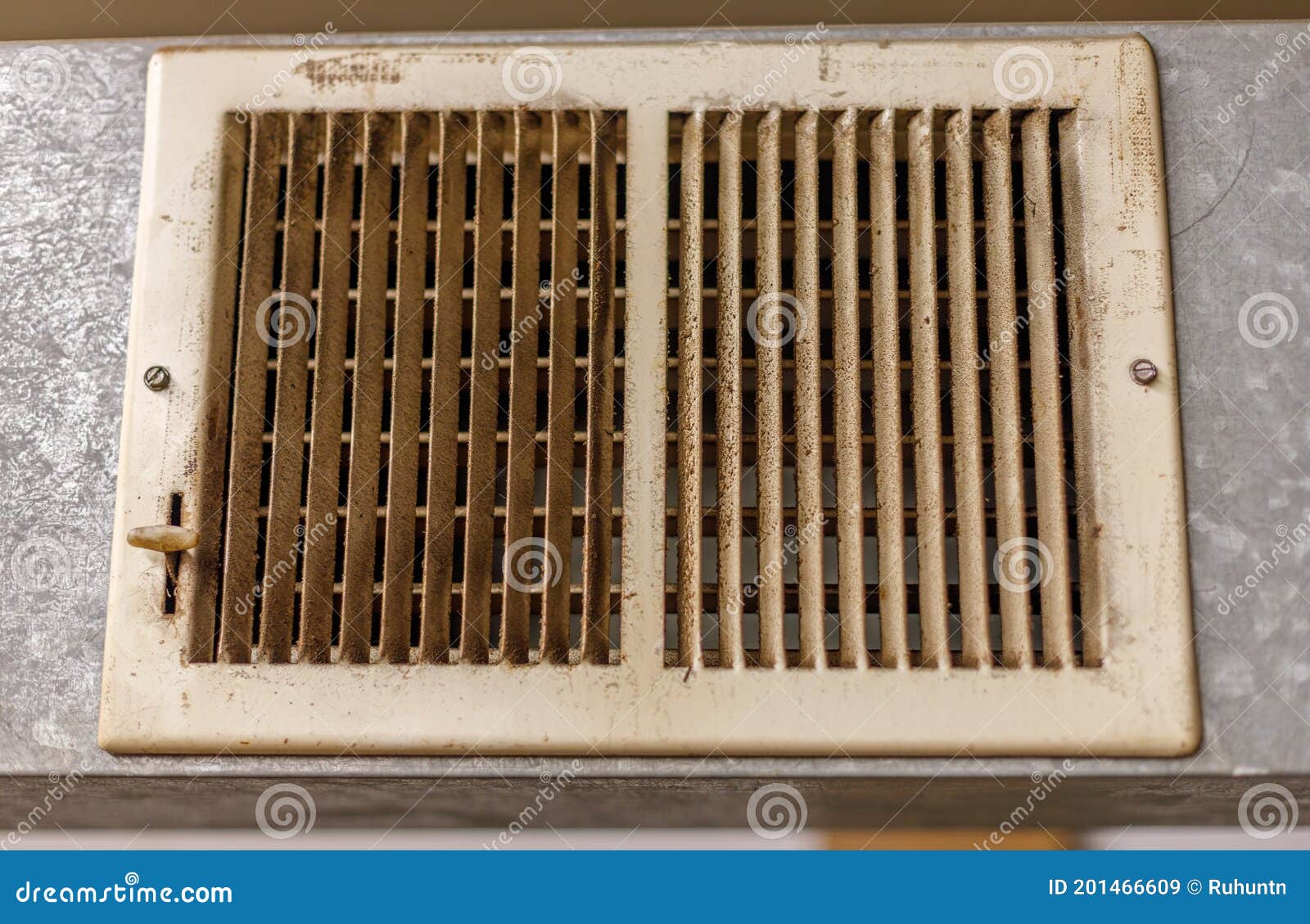Extremely Dirty Heating and Air Conditioning Vent in Need of Cleaning