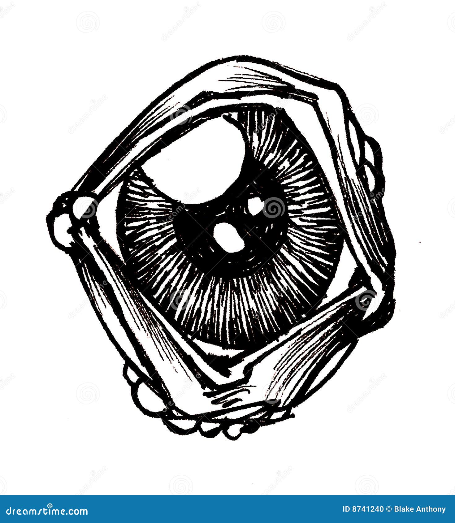 Eye stock illustration. Illustration of grunge, black 8741240