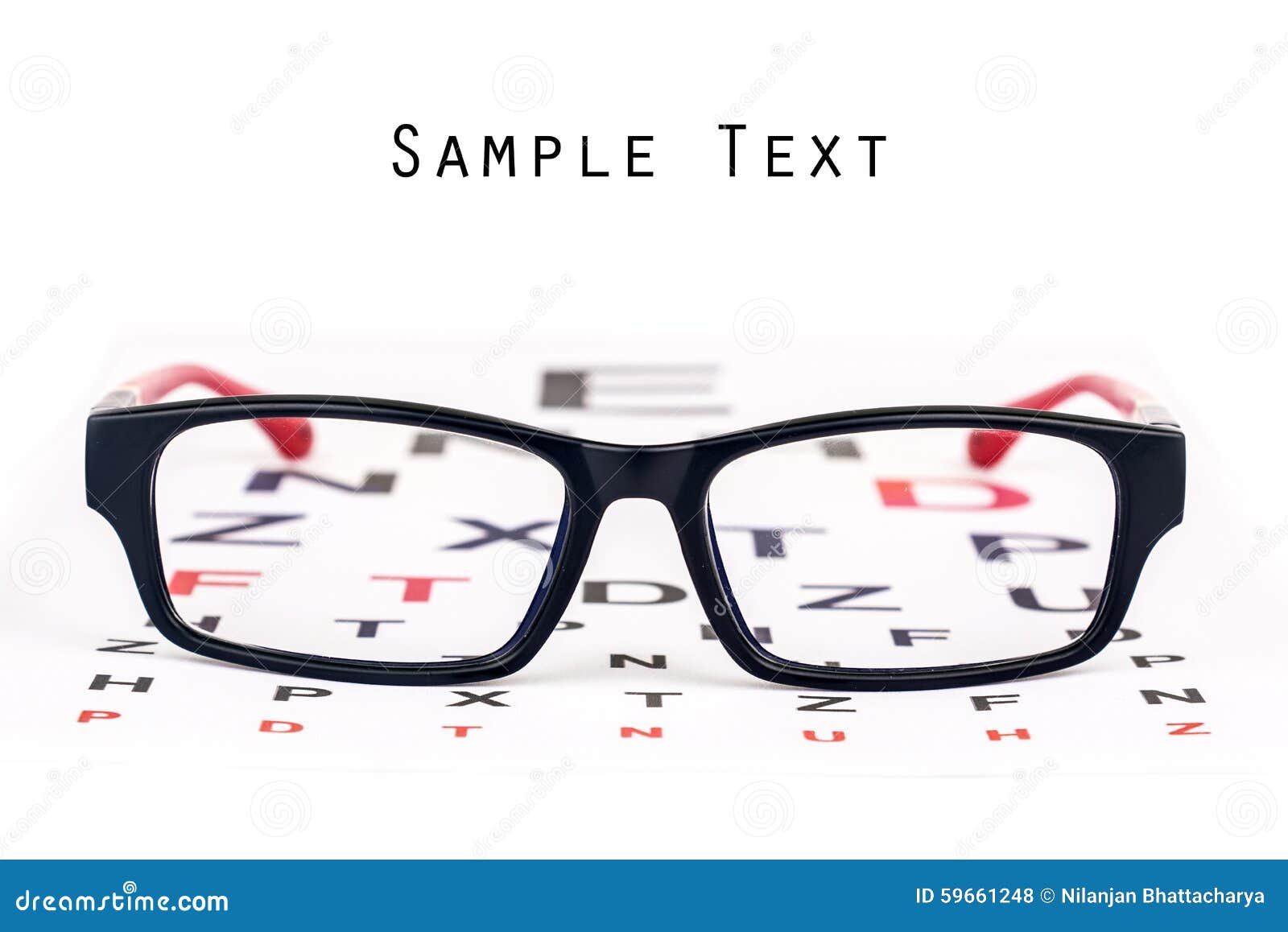 Eye care specs and chart stock photo. Image of black 59661248