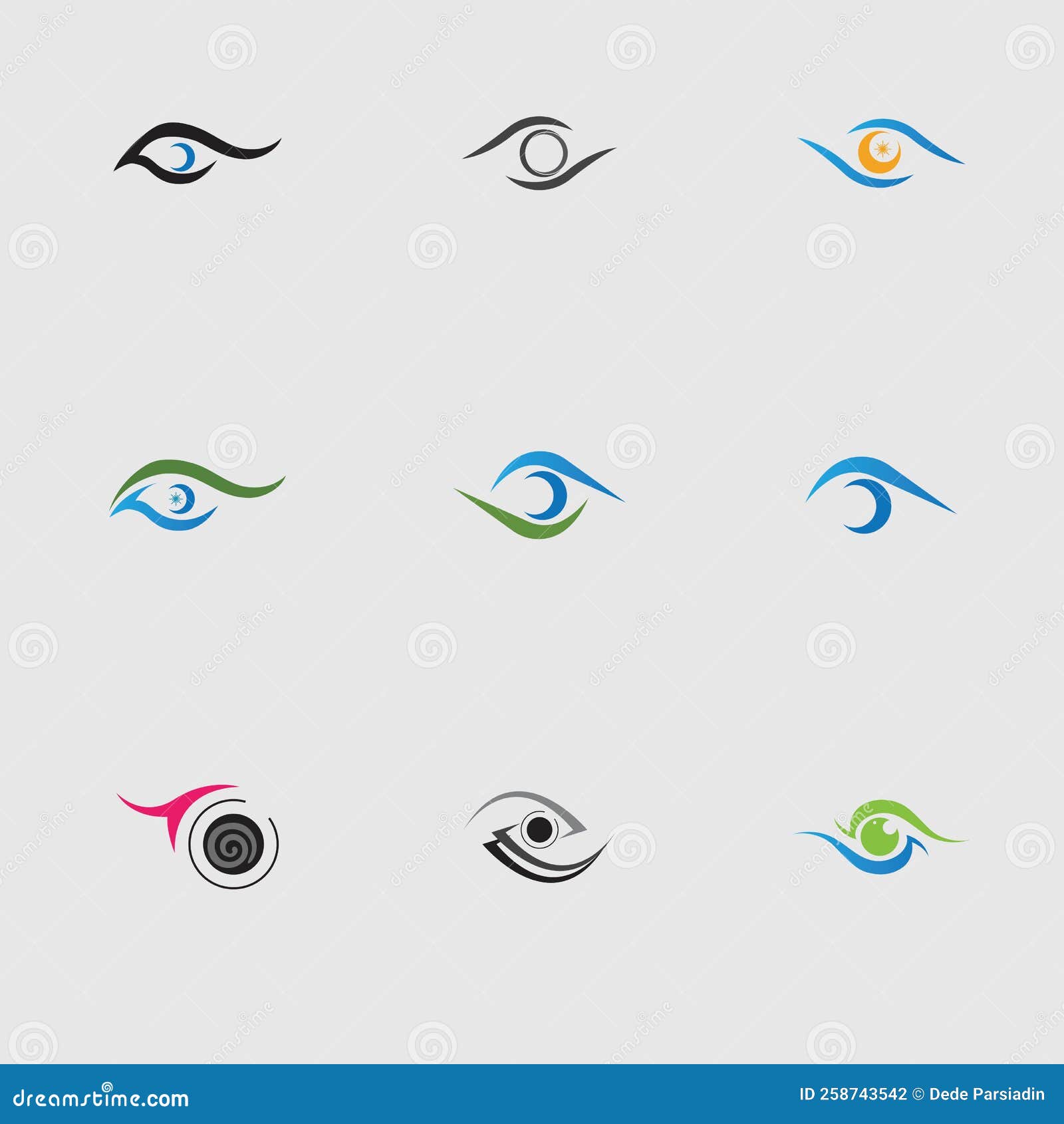 Eye Care Vector Logo Design Stock Vector Illustration of recycle