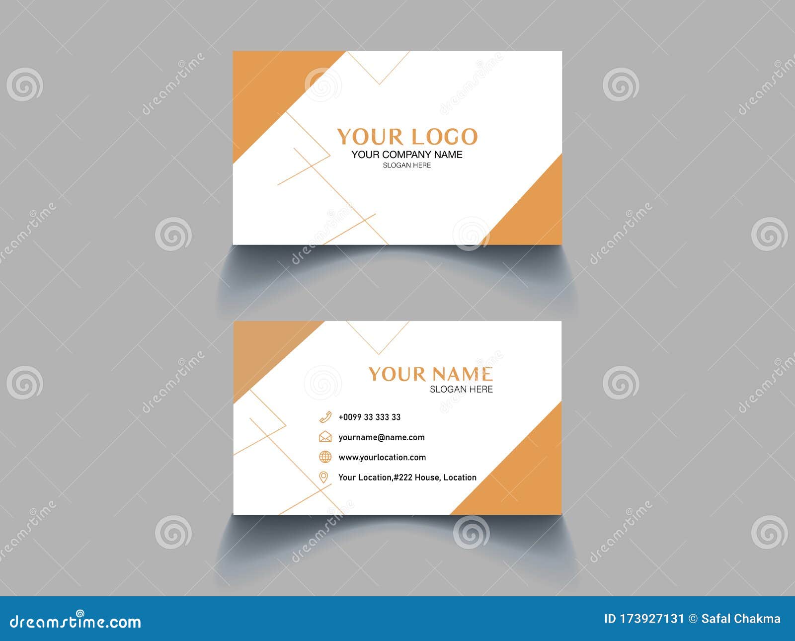 Eye Catching Modern Business Card Design. Stock Vector Regarding Adobe Illustrator Business Card Template