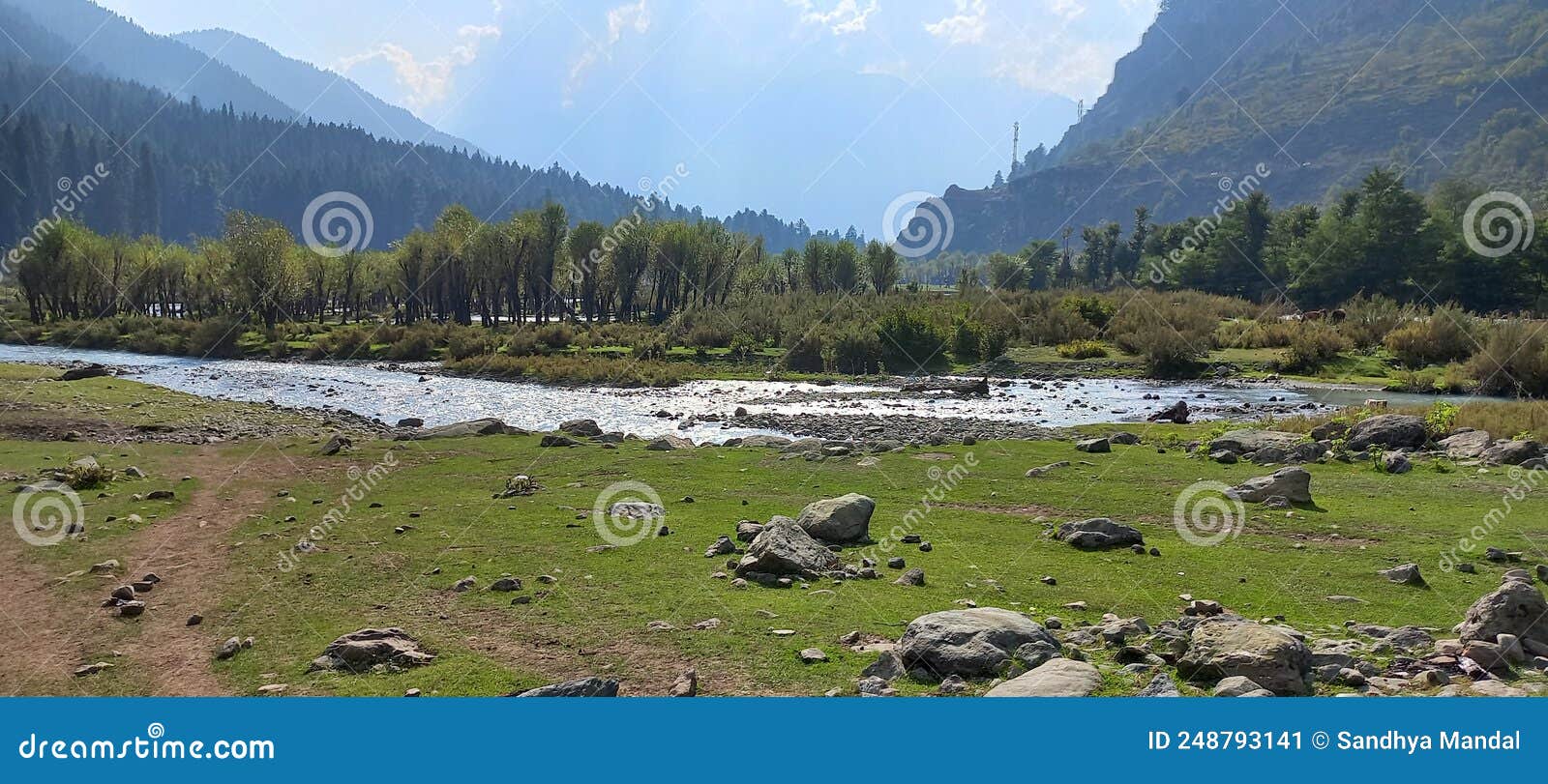 eye catching view of the beautiful betaab valley in pahalgam, kashmir