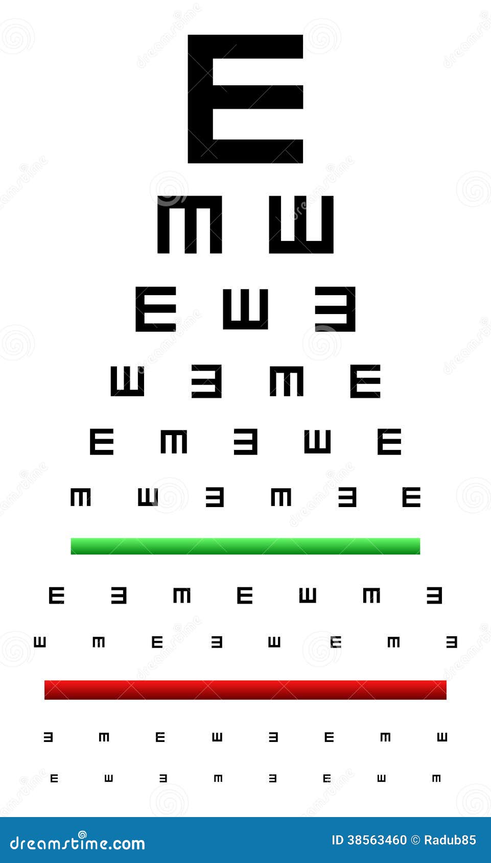 Eye Chart Test Stock Vector Image Of Background Optician 38563460