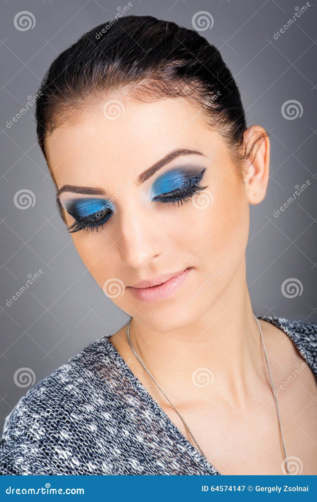Eye close up makeup stock image. Image of eyelashes, background 64574147