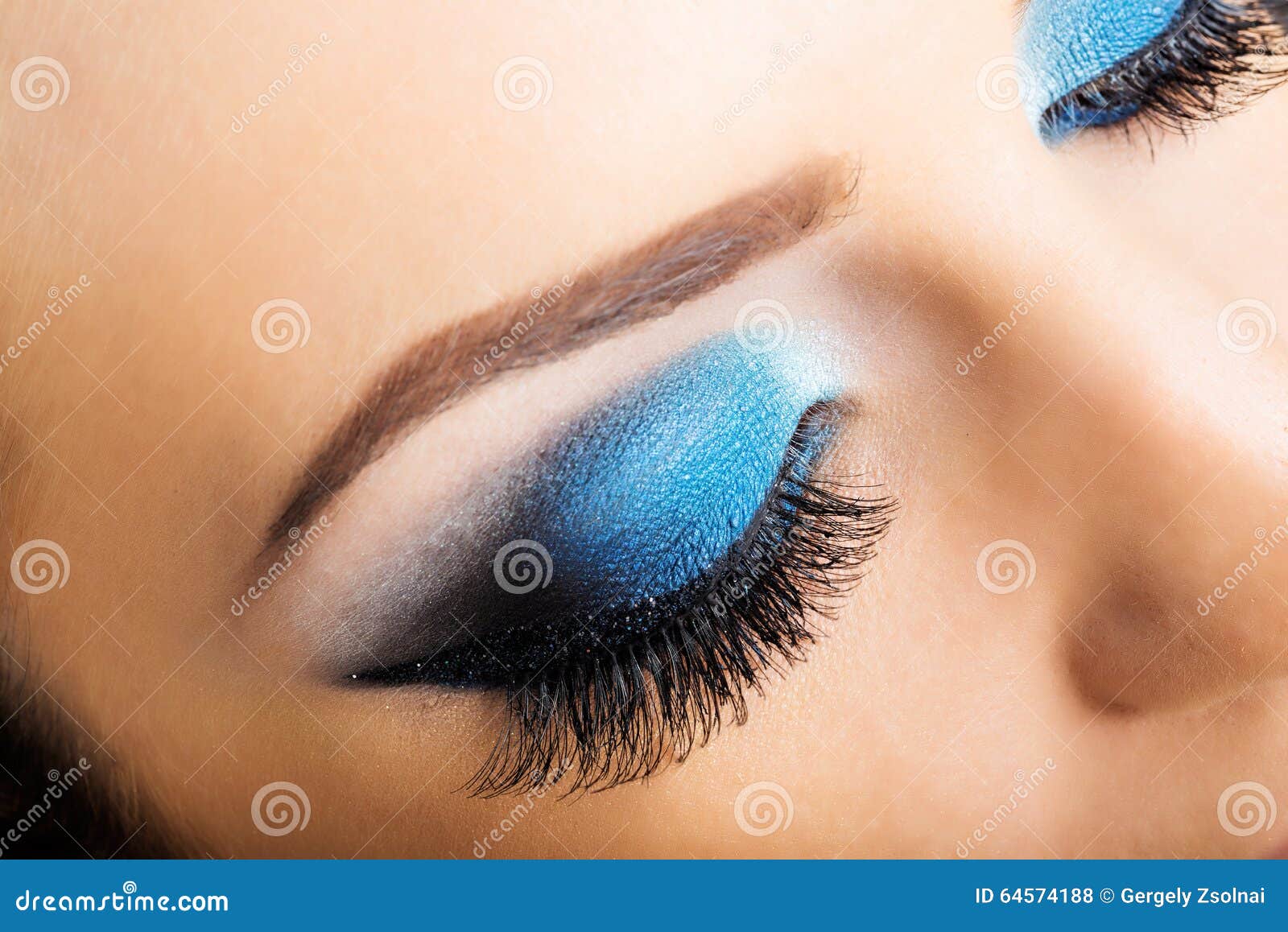 Eye close up makeup stock photo. Image of eyebrow, beautiful 64574188