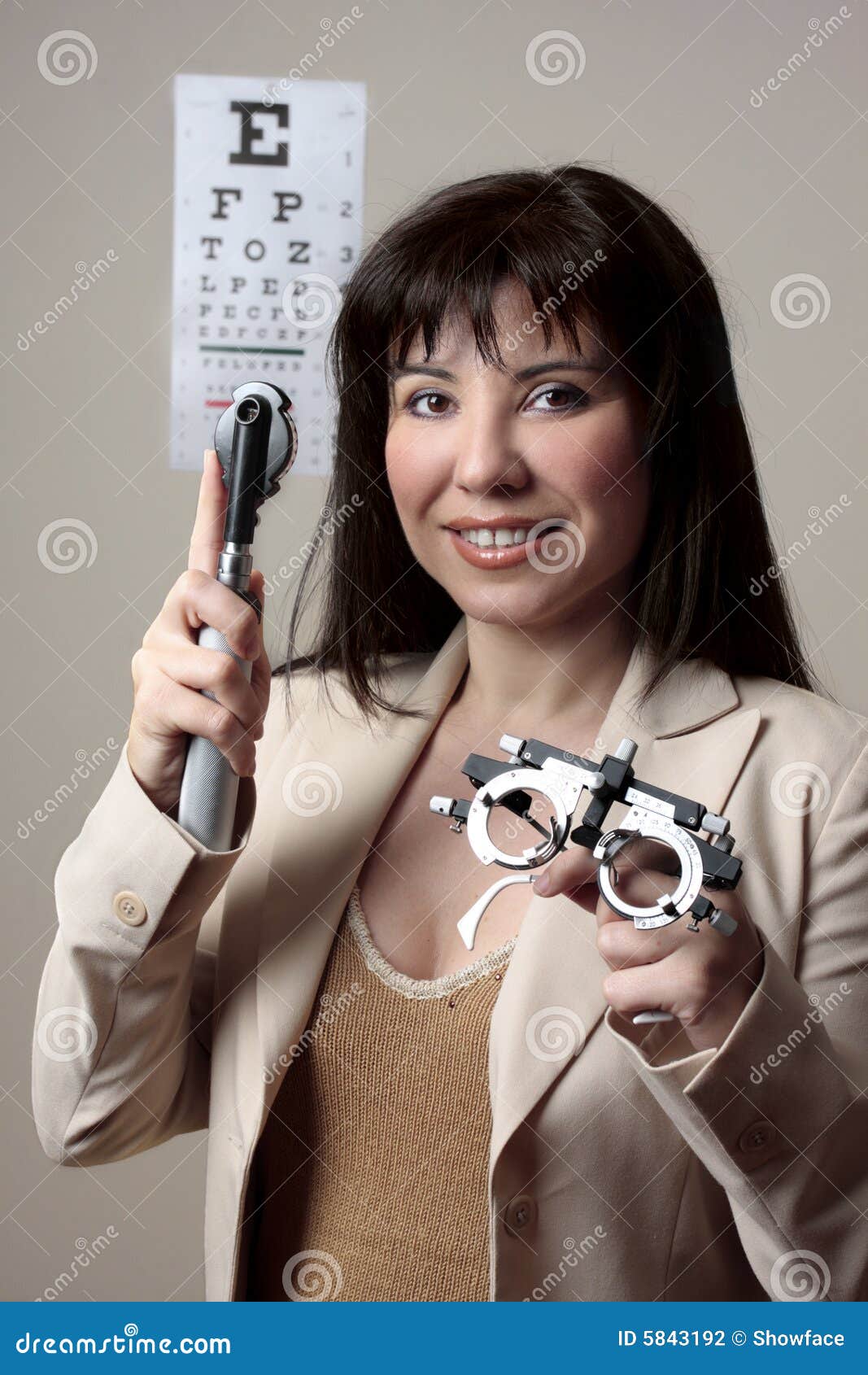 Eye doctor with equipment stock photo. Image of consultation 5843192