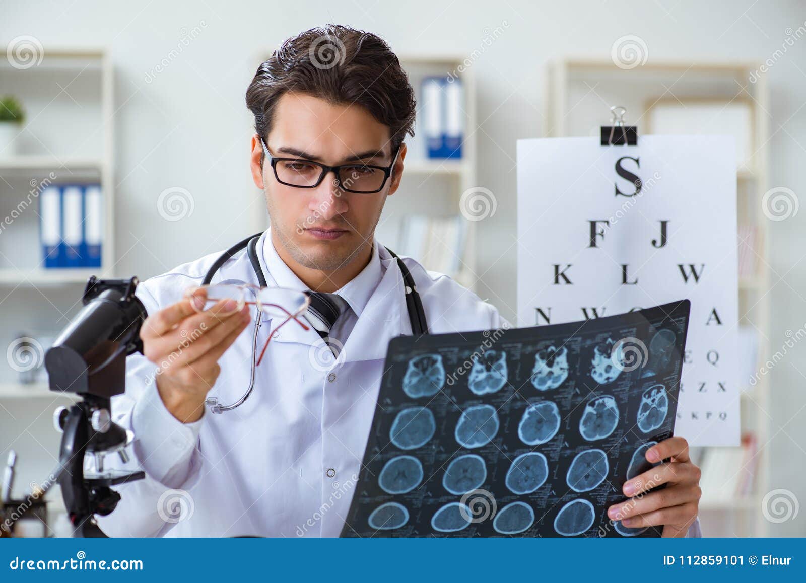 The Eye Doctor in Medical Concept Stock Image Image of lens, doctor