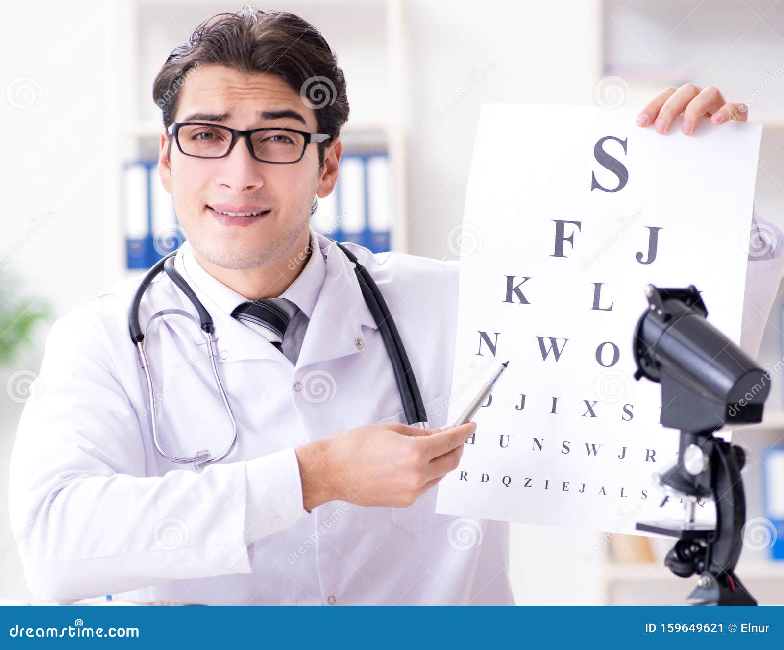 Eye Doctor in Medical Concept Stock Image Image of glass, letter