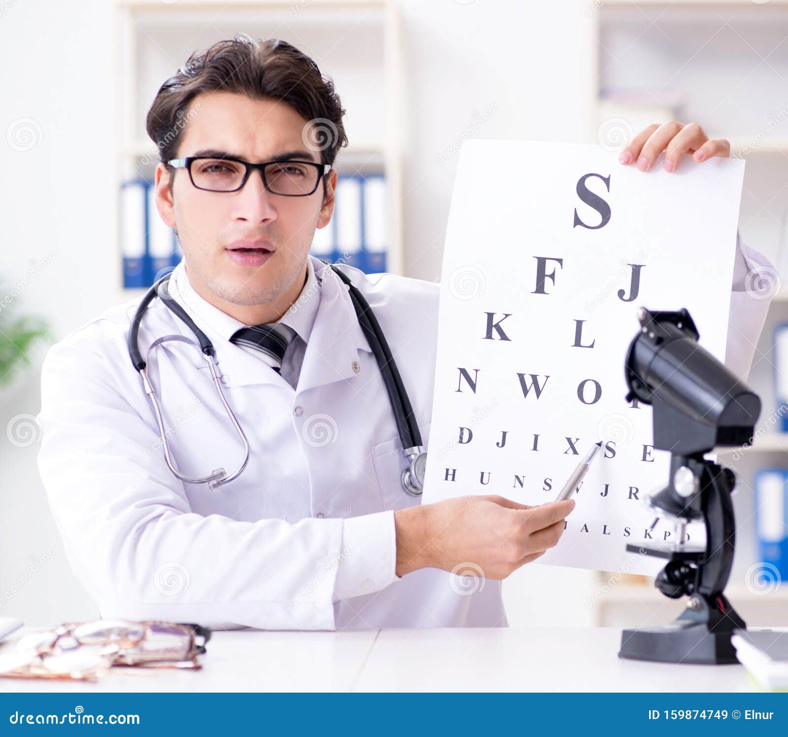 The Eye Doctor in Medical Concept Stock Image Image of medical