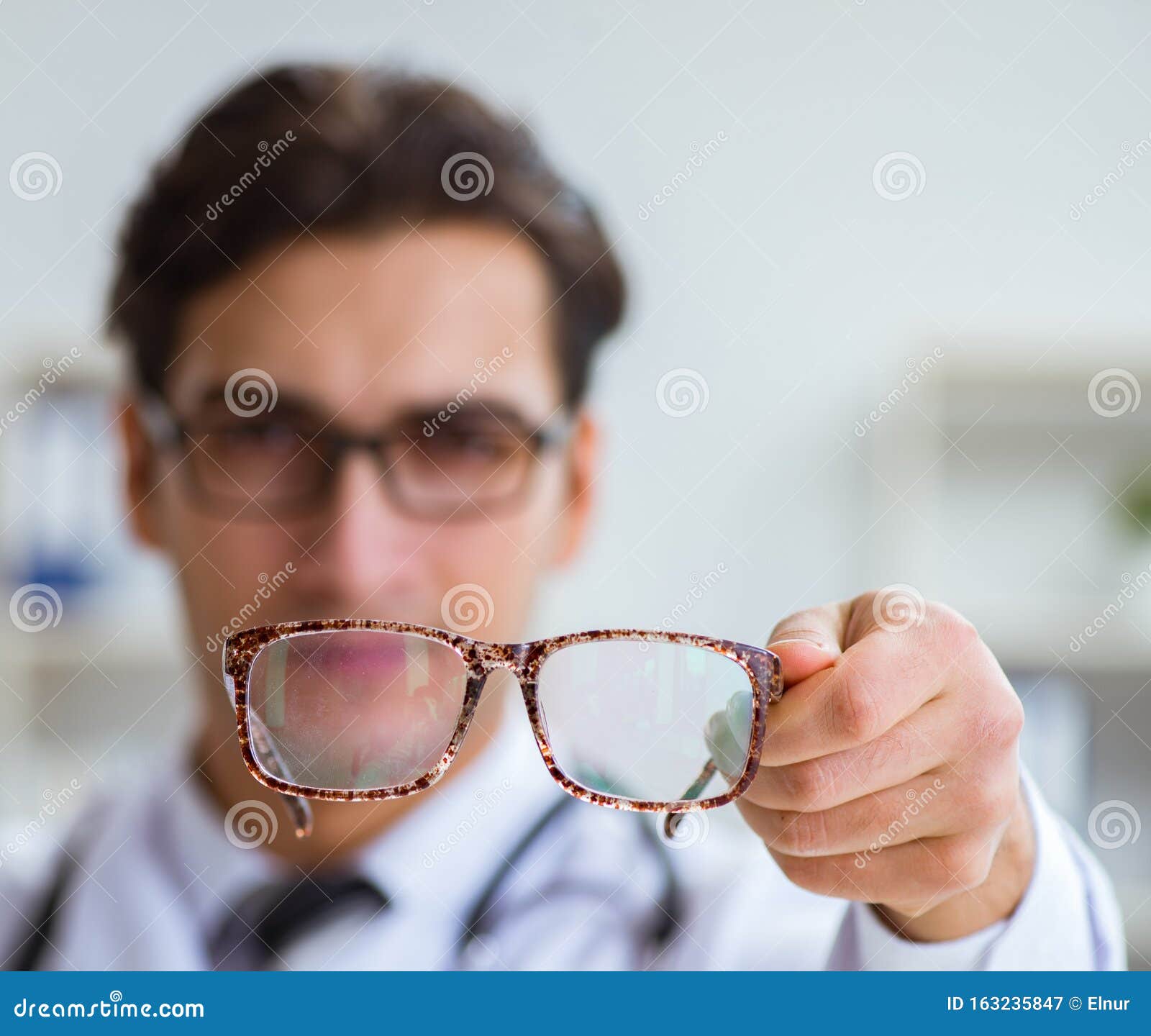 Eye Doctor in Medical Concept Stock Image Image of doctor